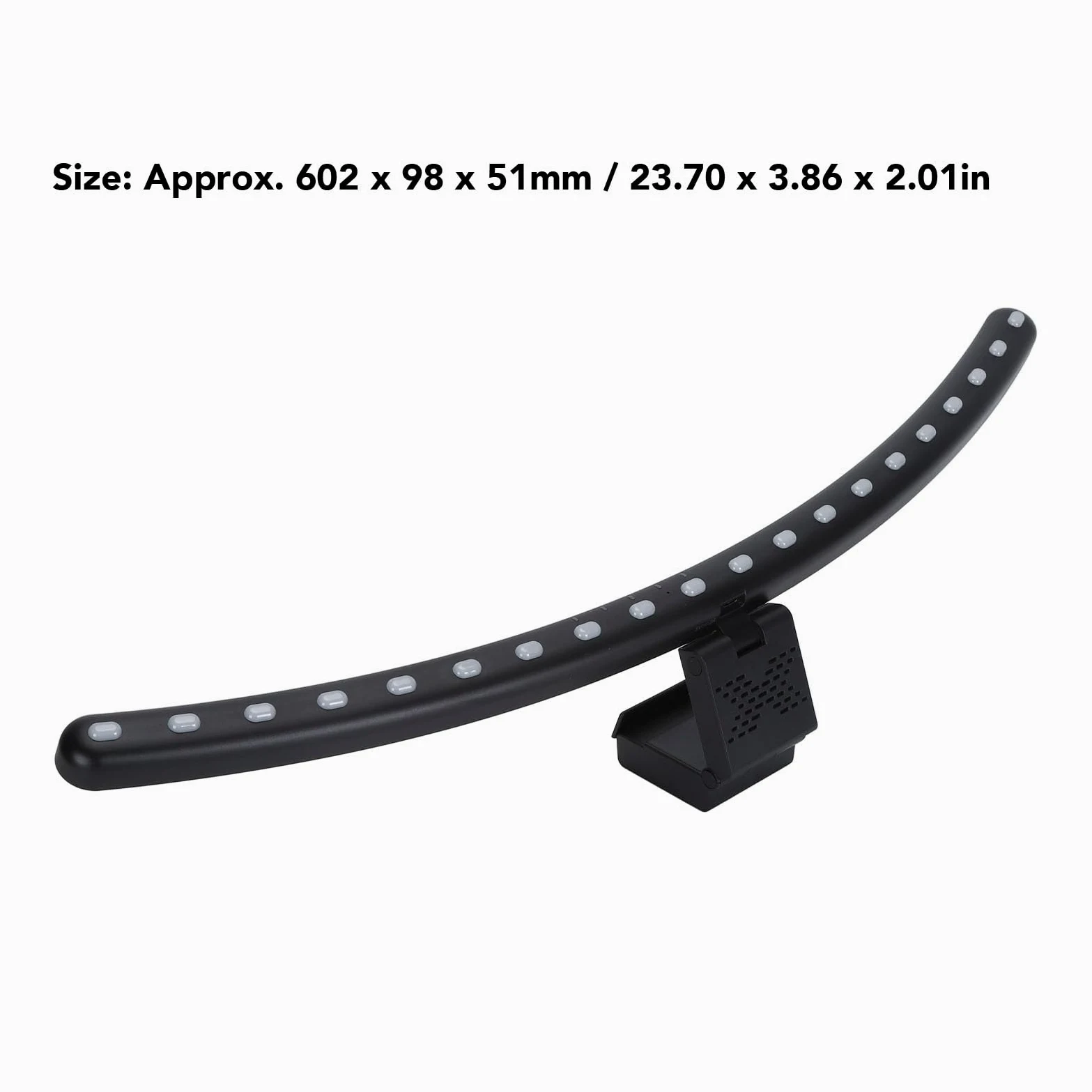 Naroote Barra Luminosa per Monitor a LED, Lampada da Scrivania Curva per la Cura degli Occhi, Lampada Touch Alimentata Tramite USB Ad Angolo Regolabile con 3 Temperature di Colore e Attenuazione