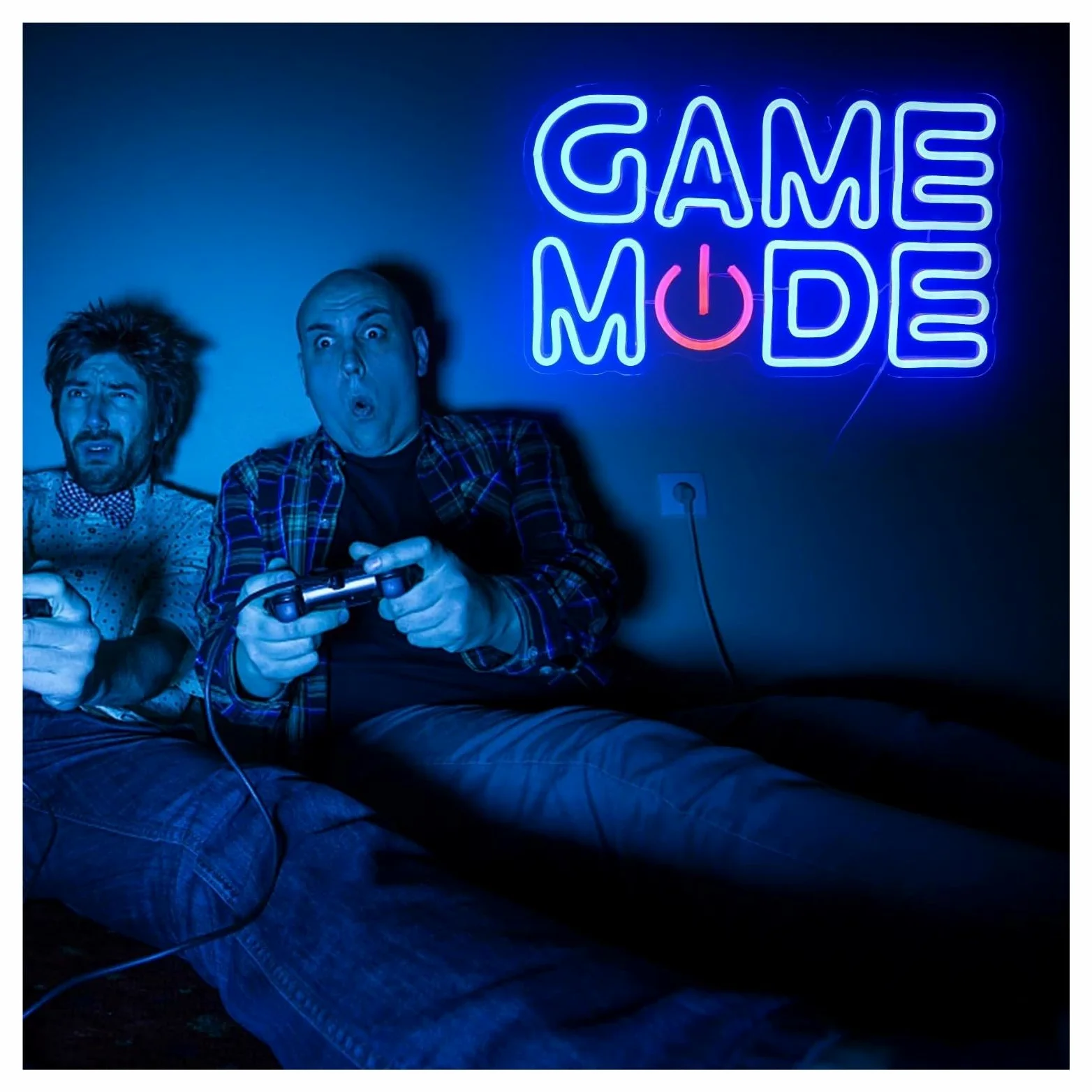 Luci al Neon Da Parete Insegna Al Neon "Game Mode" Per Decorazioni Murali Sala Giochi Camera Da Letto Di Casa Area Videogiochi Luci A Led Dimmerabili 43x22cm