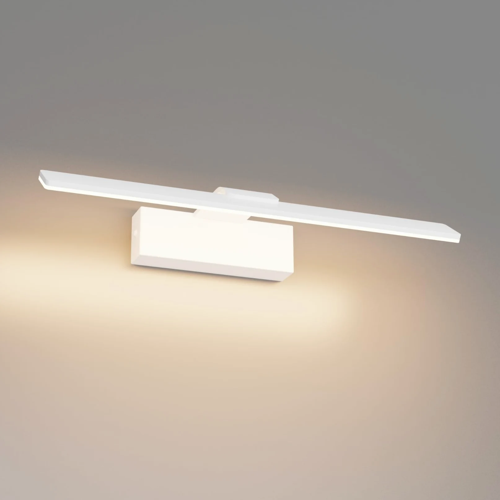 Klighten Lampada da specchio da bagno a LED, 40 cm, 12 W, IP44, da bagno, in alluminio, 60 LED, 1100 lumen, bianco caldo 3000 K, 40 cm