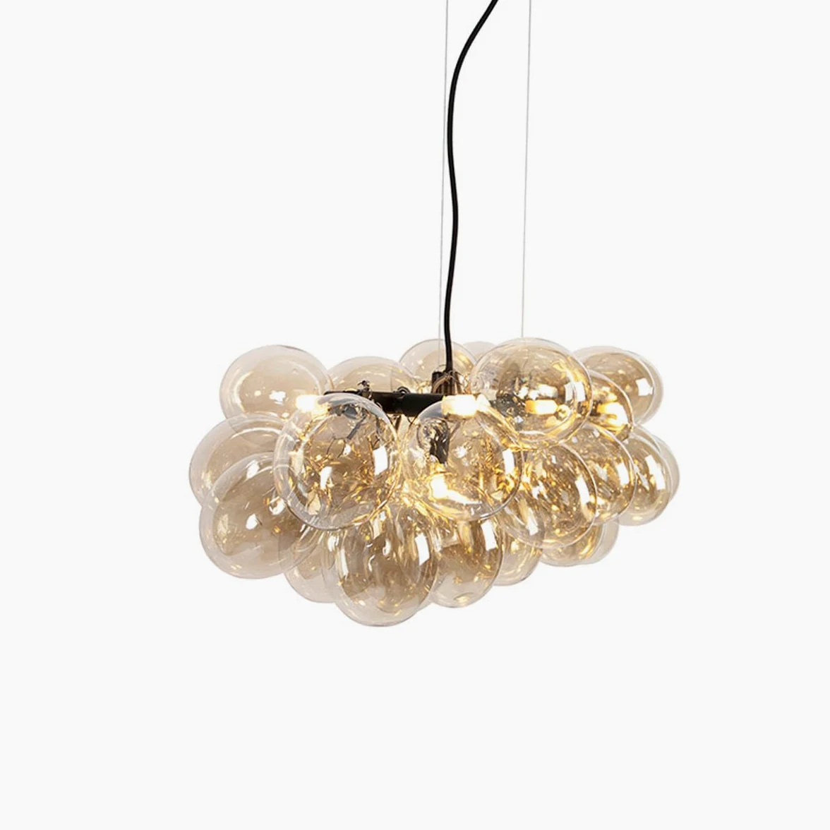 Qazqa uvas - Lampada a sospensione tavolo soggiorno Design - 8 luce - L 800 mm - Oro/Ottone - Design - Soggiorno I Camera da letto