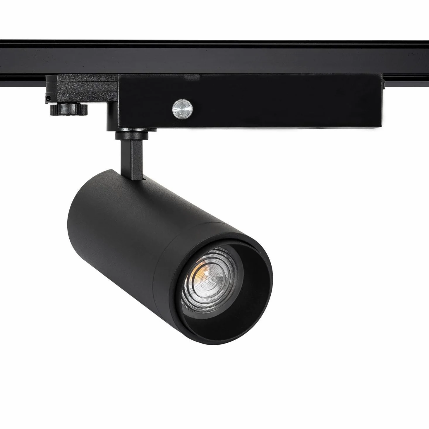 LEDKIA LIGHTING Faretto LED Binario Trifase 30W Regolabile Wolf Multiangolo 15-60º Nero 3000K Bianco Caldo