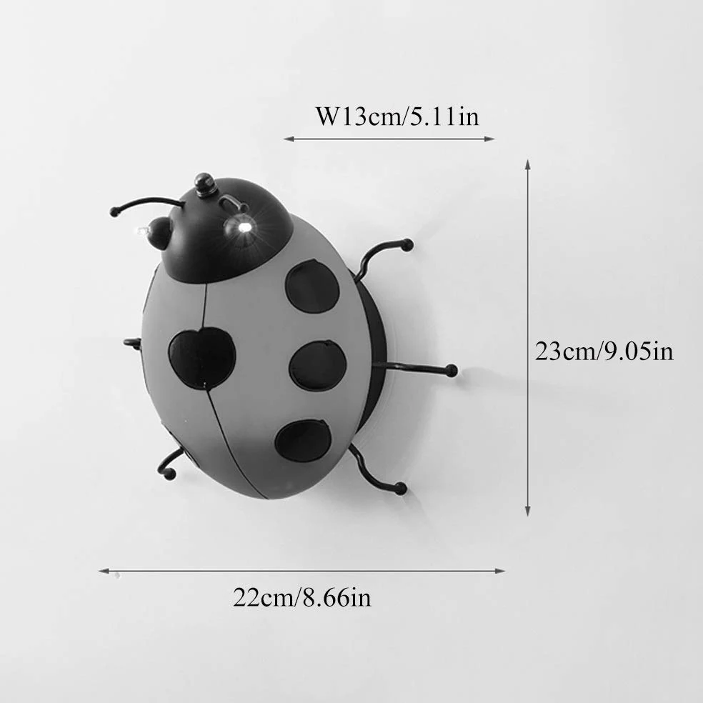 Cartoon Beetle Applique da parete Stella creativa Coccinella Camera dei bambini Applique da parete E14 Ristorante Scala Corridoio Comodino Decorazione artistica Lampada da parete