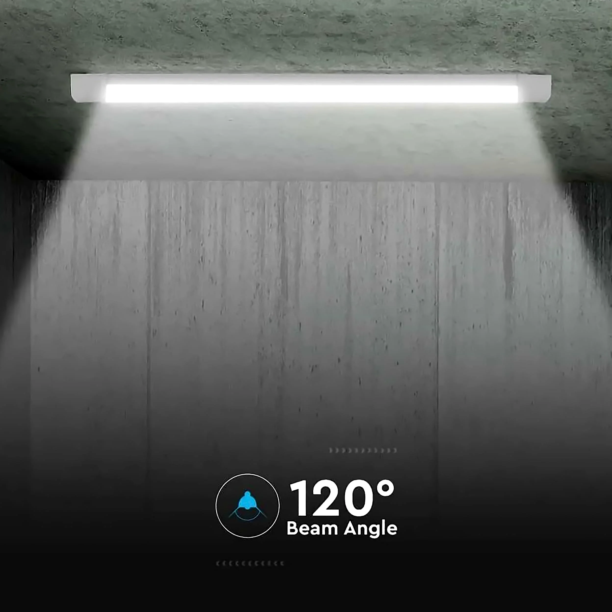 V-TAC 2x Plafoniera LED 150 CM da Soffitto o Parete - 50W - Chip Samsung - Lampada Rettangolare 6000 Lumen IP20 per Parete, Garage, Negozio,Magazzino - Plafoniere Tubo - Luce 4000K Bianca Naturale