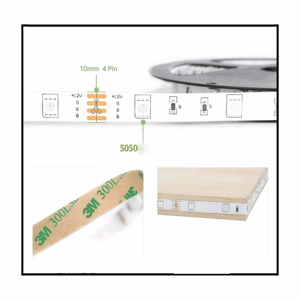 Striscia LED 5M, Wifi/Bluetooth Luci Led Colorate Smart Phone Strisce LED Compatibile RGB SMD 5050 Musica Sync LED Strip Controllo App E 24/44 Tasti Telecomando RF Per Casa Cucina,Bluetooth music,20M