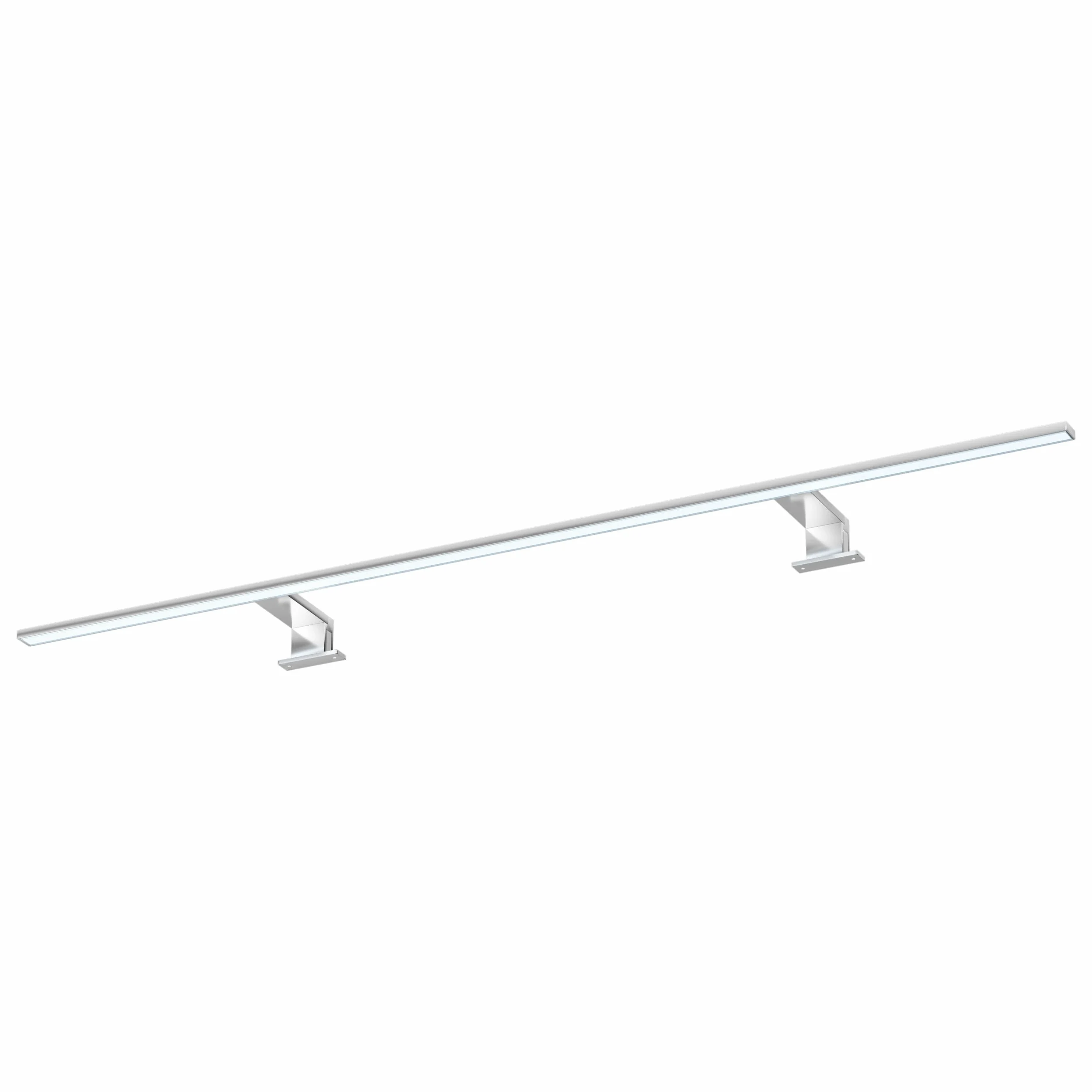 kalb | Spectraline LED luce da bagno 120cm IP44 luce a specchio 18W adatta per ambienti umidi 230V collegabile direttamente Montaggio 3 in 1 (Cromo - Bianco neutro)