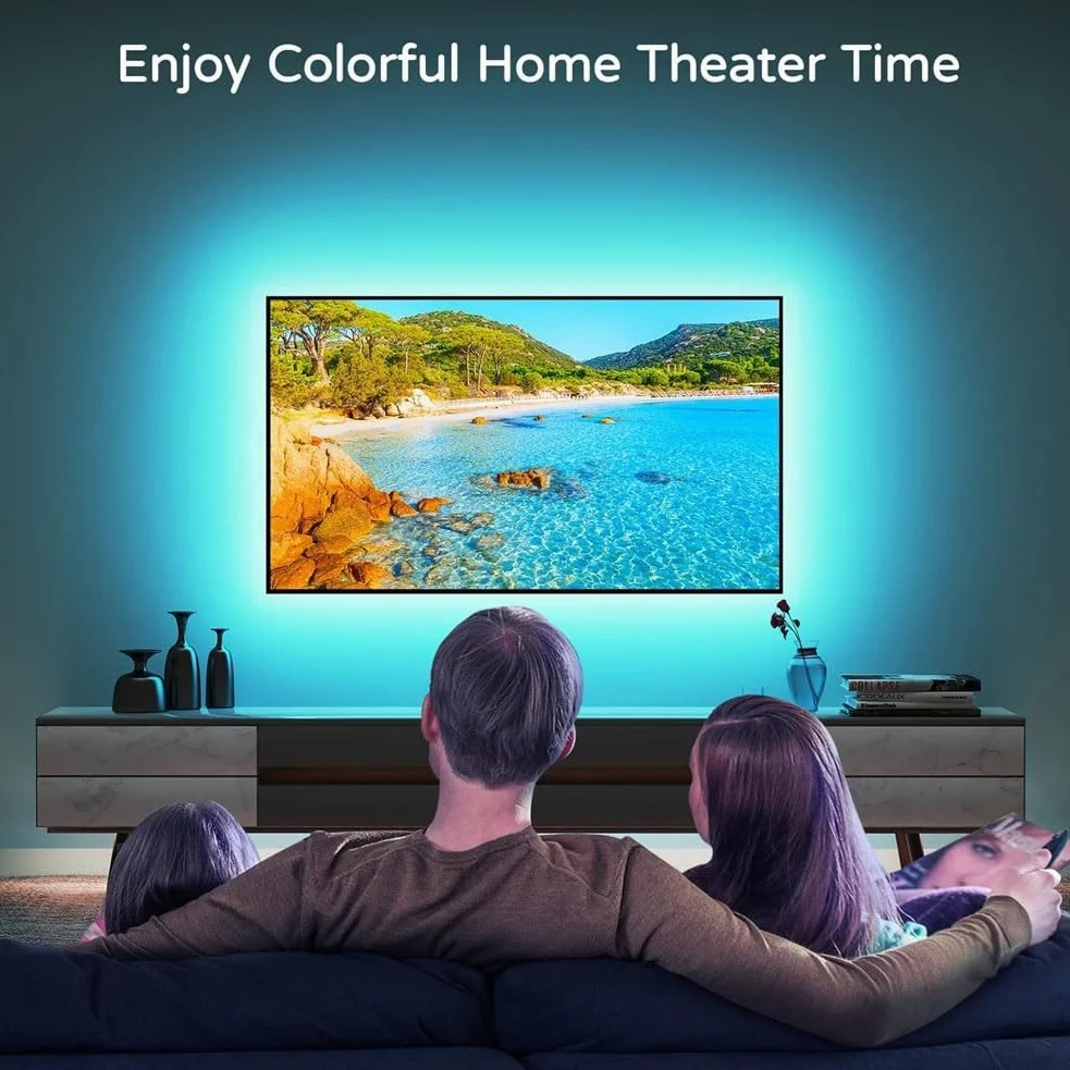 Barra luminosa a LED RGB, illuminazione ambientale alimentata tramite USB, per TV e computer, controllo app Bluetooth, striscia retroilluminata per sincronizzazione musicale