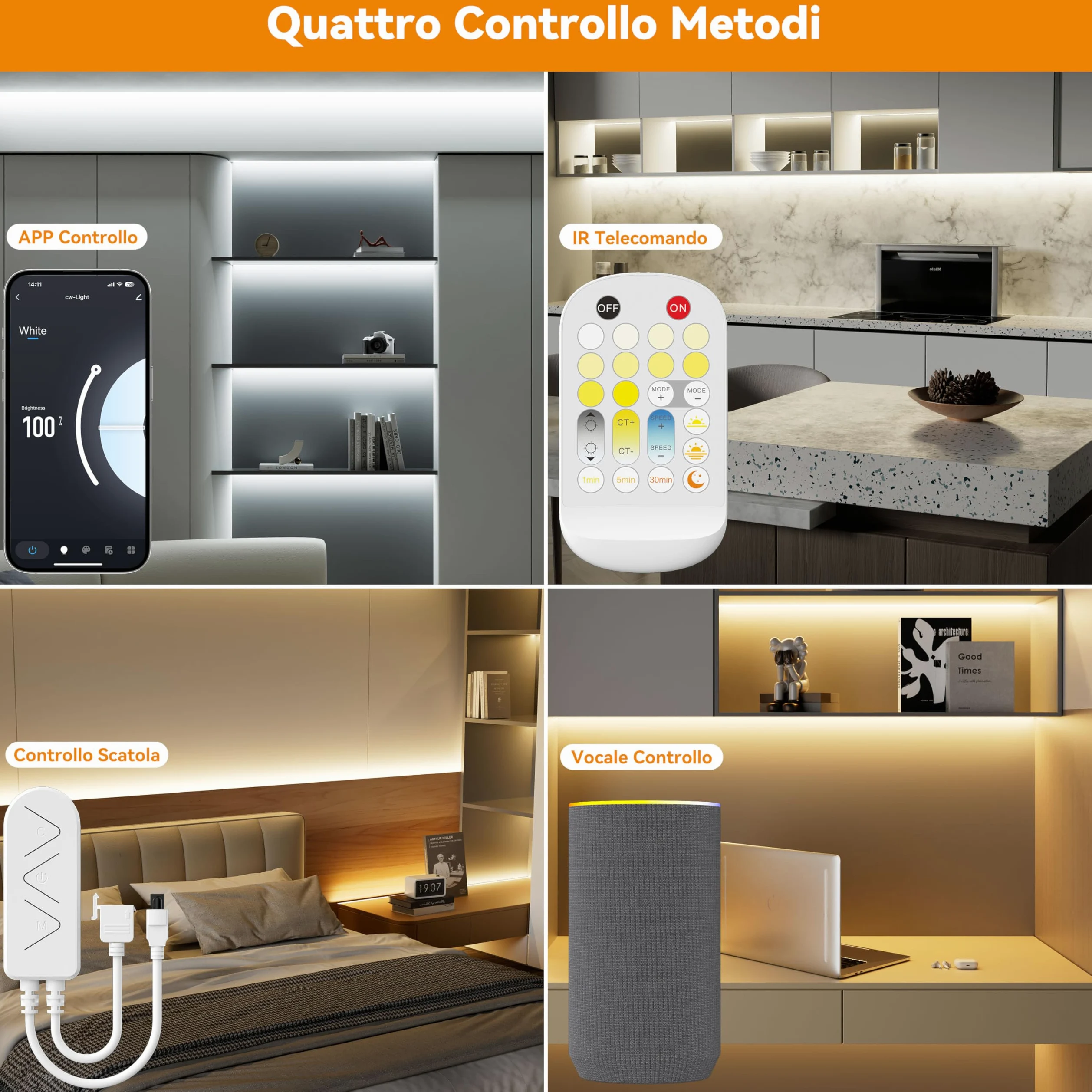PAUTIX COB LED Striscia CCT 10M 24V Regolabile 2700K-6500K WiFi LED Strisce Funziona con Tuya/Alexa/Google Assistant,640LEDs/m,CRI90+,Intelligente LED Strip Lights per Armadio da Cucina, Camera,TV