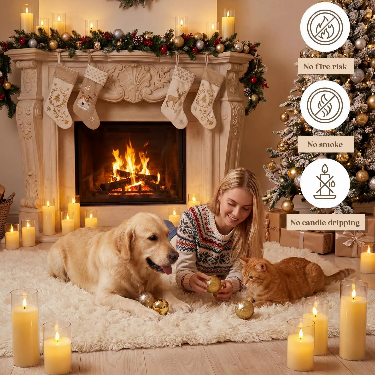 Retisee Confezione da 60 candele a LED in acrilico senza fiamma tremolanti con timer remoto (D 2,2 x H 12,7 cm, 15,2 cm, 17,8 cm), stoppino 3D in vera cera, funzionamento a batteria, per decorazione