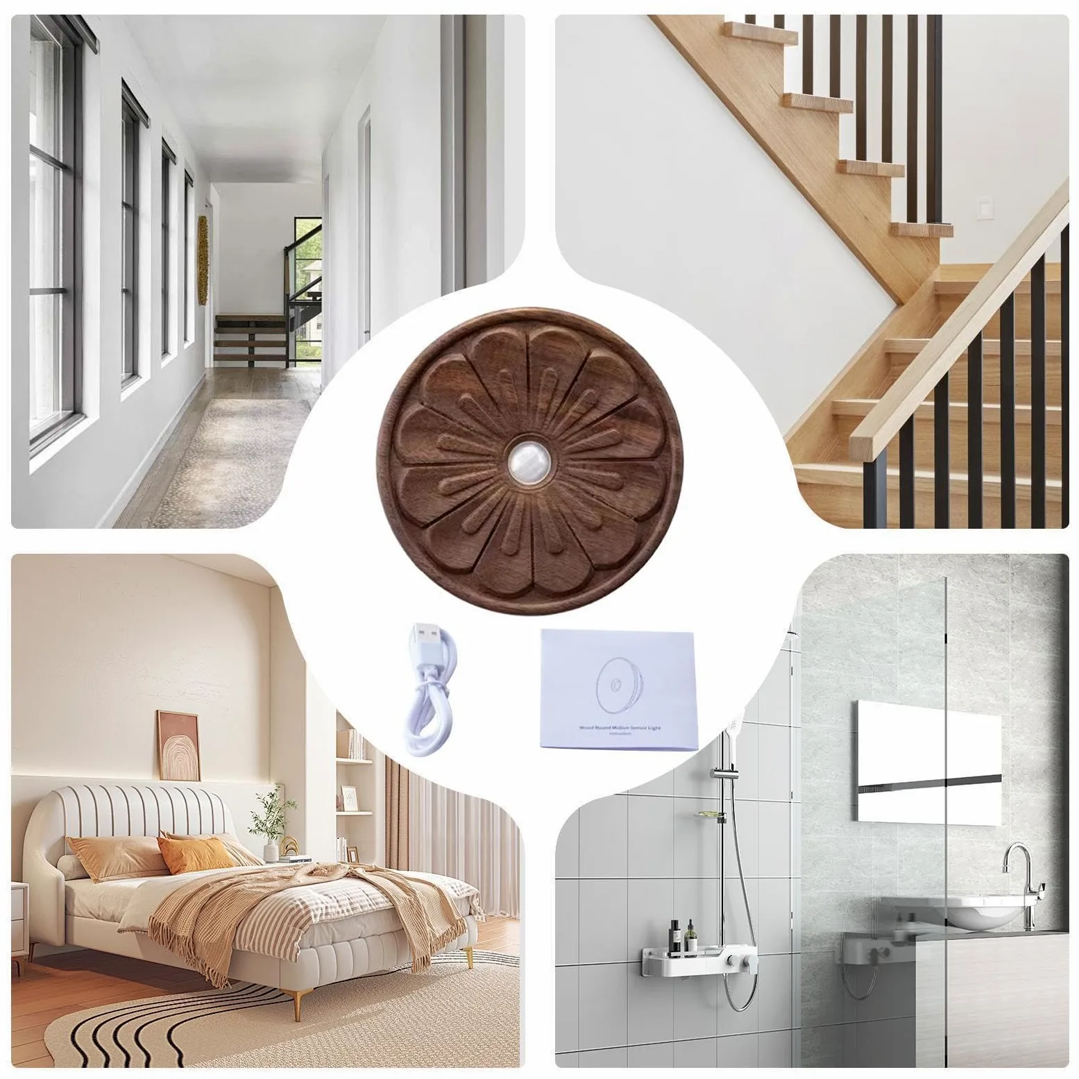 Da Esterno Lampada da Parete con Sensore di Movimento Magnetico | Illuminazione Scale Sensore Movimento per Bagno Scale Corridoio Comodino Cucine Camere da Camera dei Bambini Soggiorno