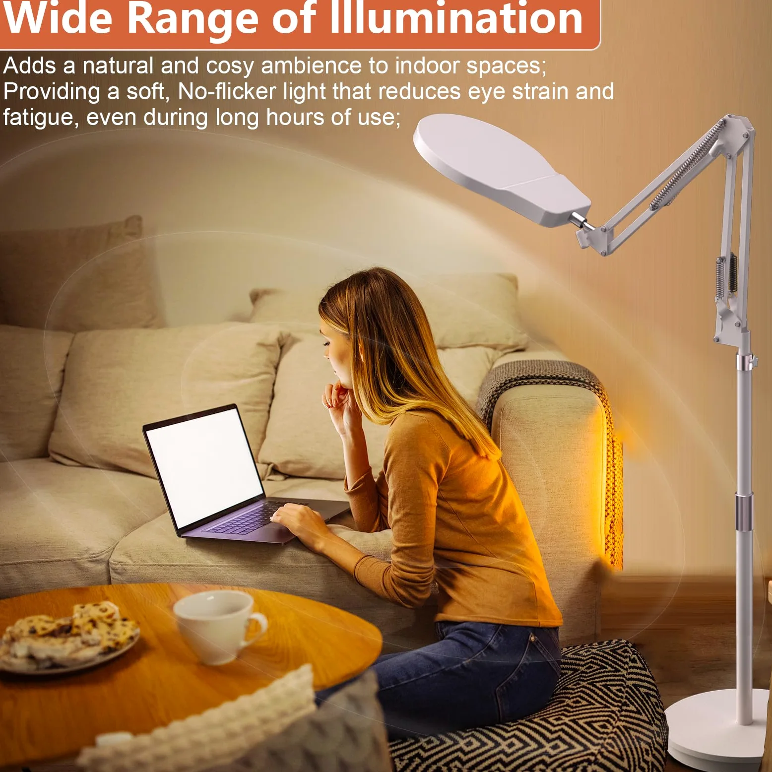 Lampada SAD, Lampada SAD 3 in 1, Lampada Daylight Luce con Telecomando, Daylight Lampada per Lettura/Ufficio/Casa (Bianca)