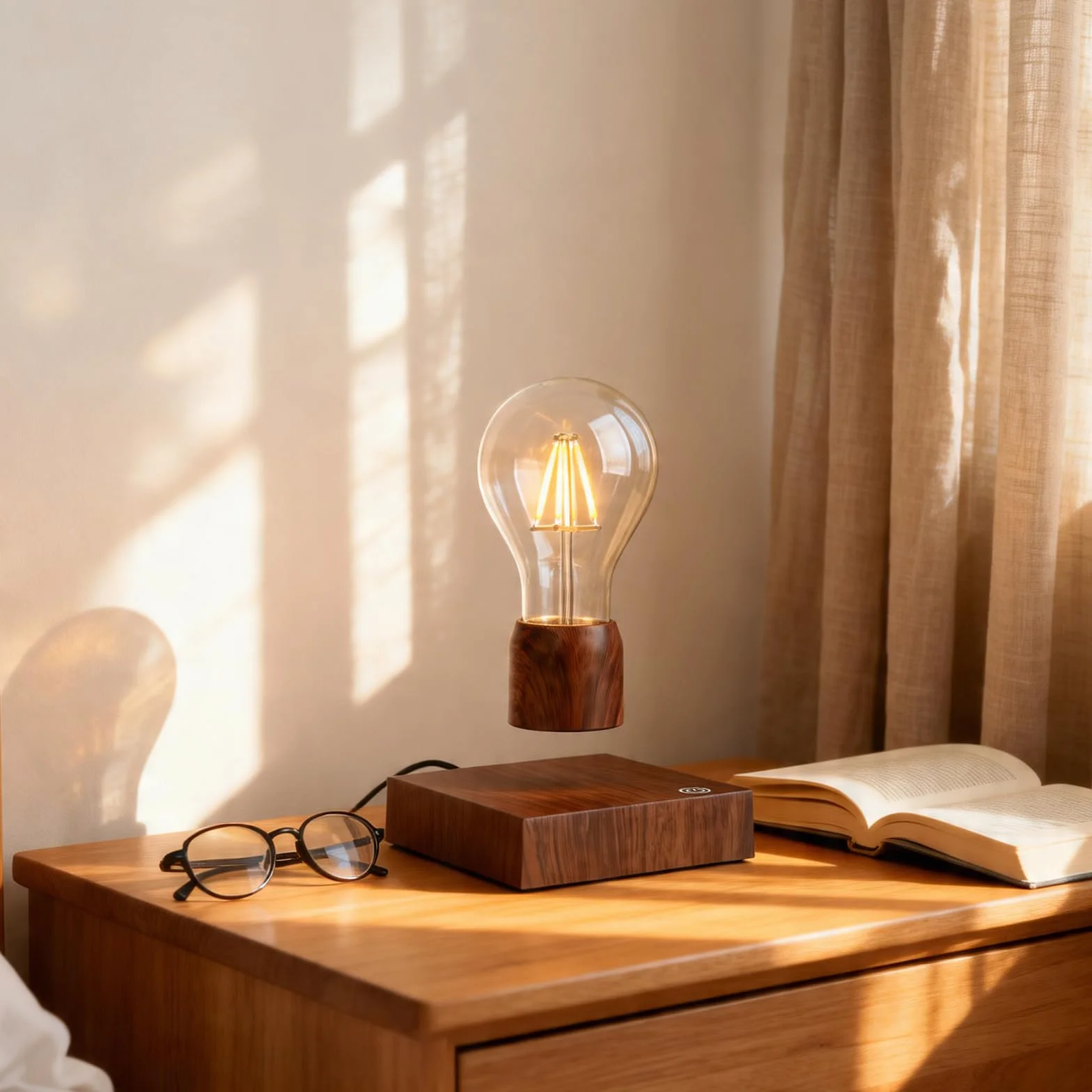 levitazione magnetica fluttuante lampada da tavolo a LED lampadina senza fili per regali unici, arredamento della camera, luce notturna, scrivania arredamento casa ufficio Tech giocattoli