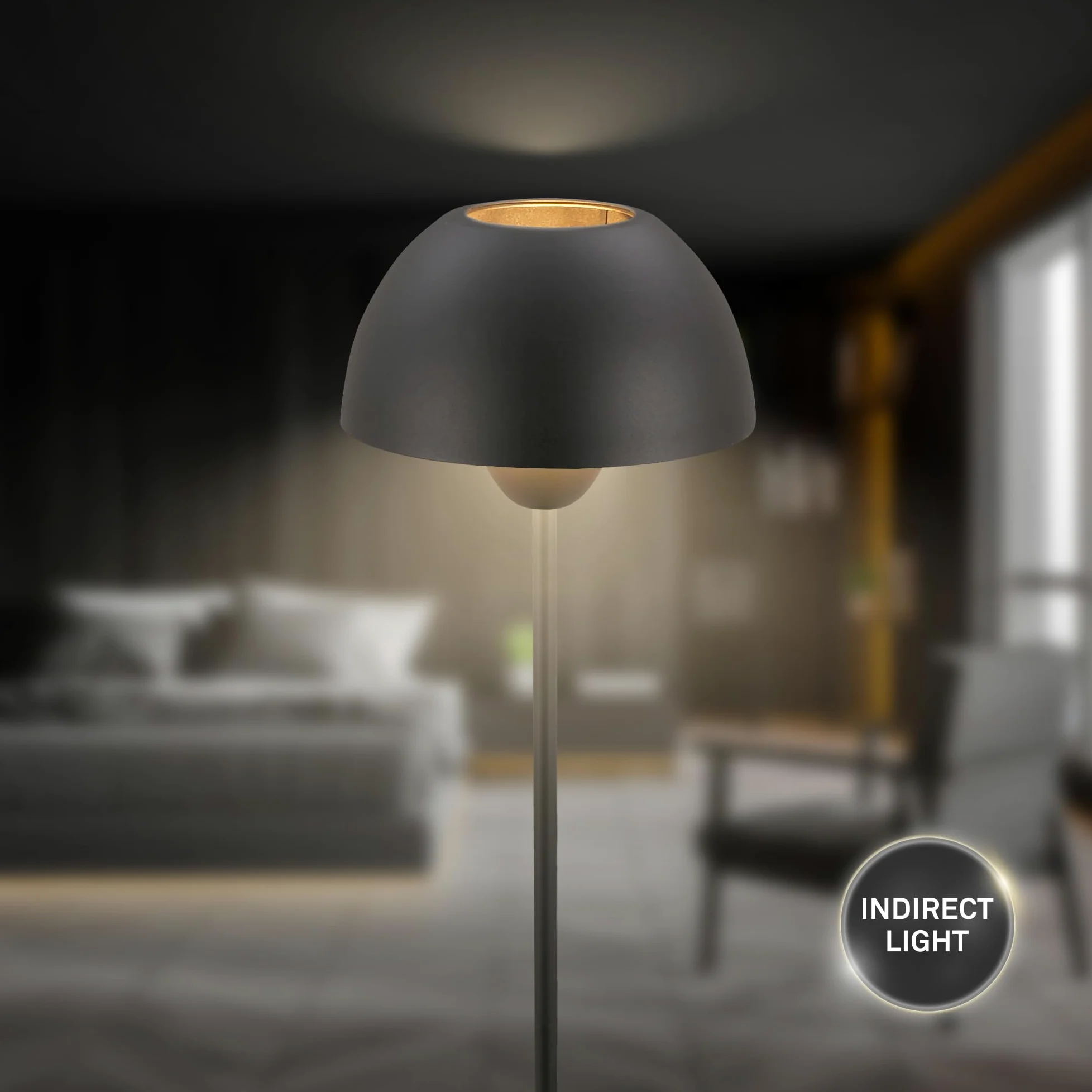BRILONER - Lampada da terra con interruttore a pedale, attacco E27, max. 10W, piantana lampada da terra, lampada da terra salotto, lampada soggiorno da terra, 25 x 156,5 cm, nero