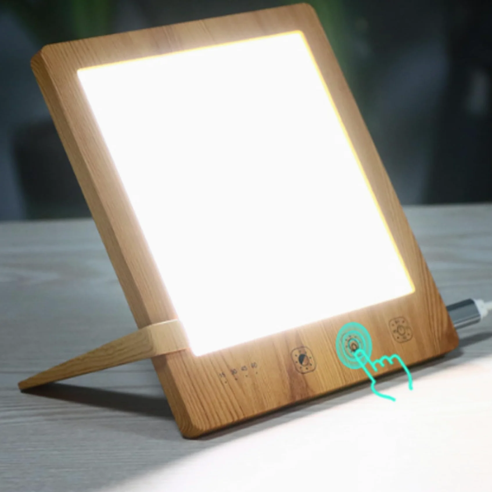 Lampada Triste 10000lux 3000K-6500K Luce Triste USB con 3 Modelli di Colore, 4 Livelli di luminosità Lampada Diurna con 4 Timer Ambiente Timer Dimensione compatta Lampada da Sole Lampada