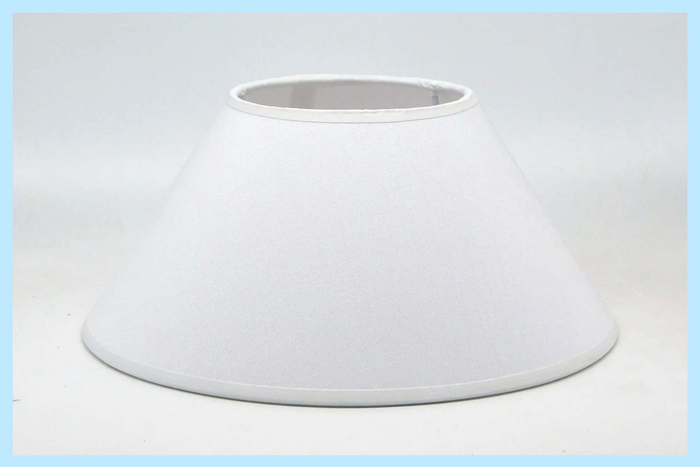Paolo Rossi paralume prime moderno cappello modello cinese d45 tessuto bianco e PVC - produzione propria - made in Italy (cm 45)