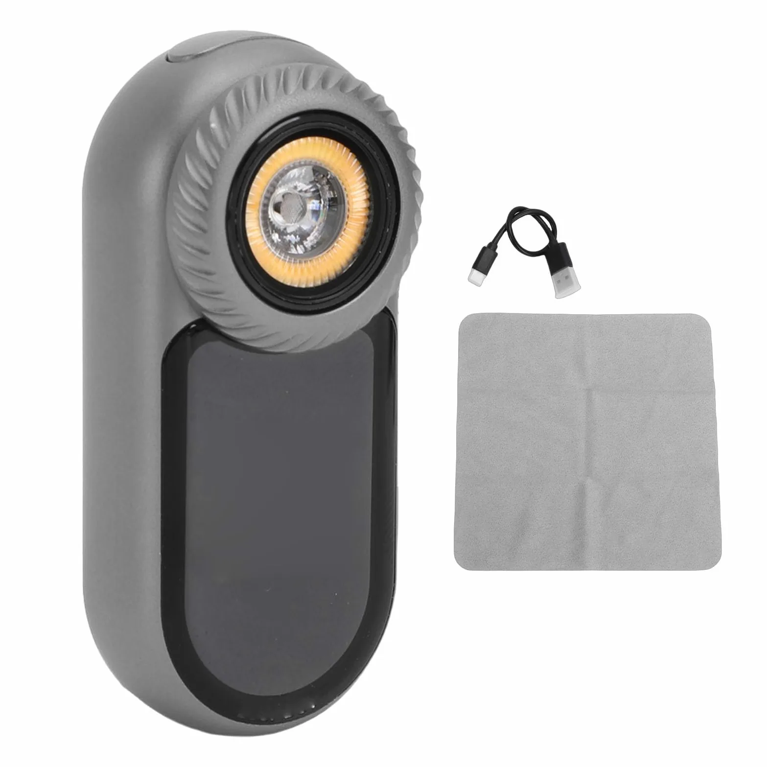 Piccola Torcia a LED Potente luminosità Regolabile per Esterni e Viaggi Alluminio Grigio Ricaricabile 1 unità