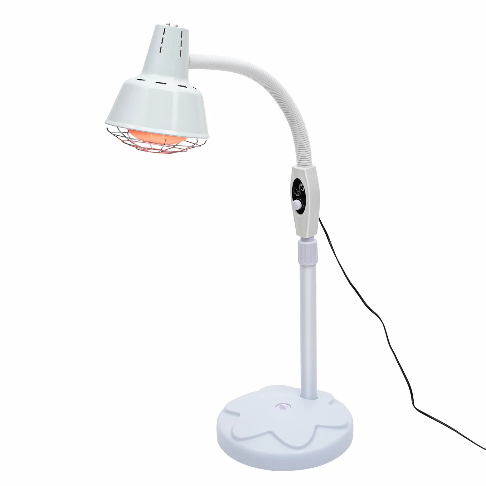 Lampada termica da 275 W, luce rossa a infrarossi, lampada da terapia con supporto per schiena, collo, spalle, ginocchia, mani e articolazioni