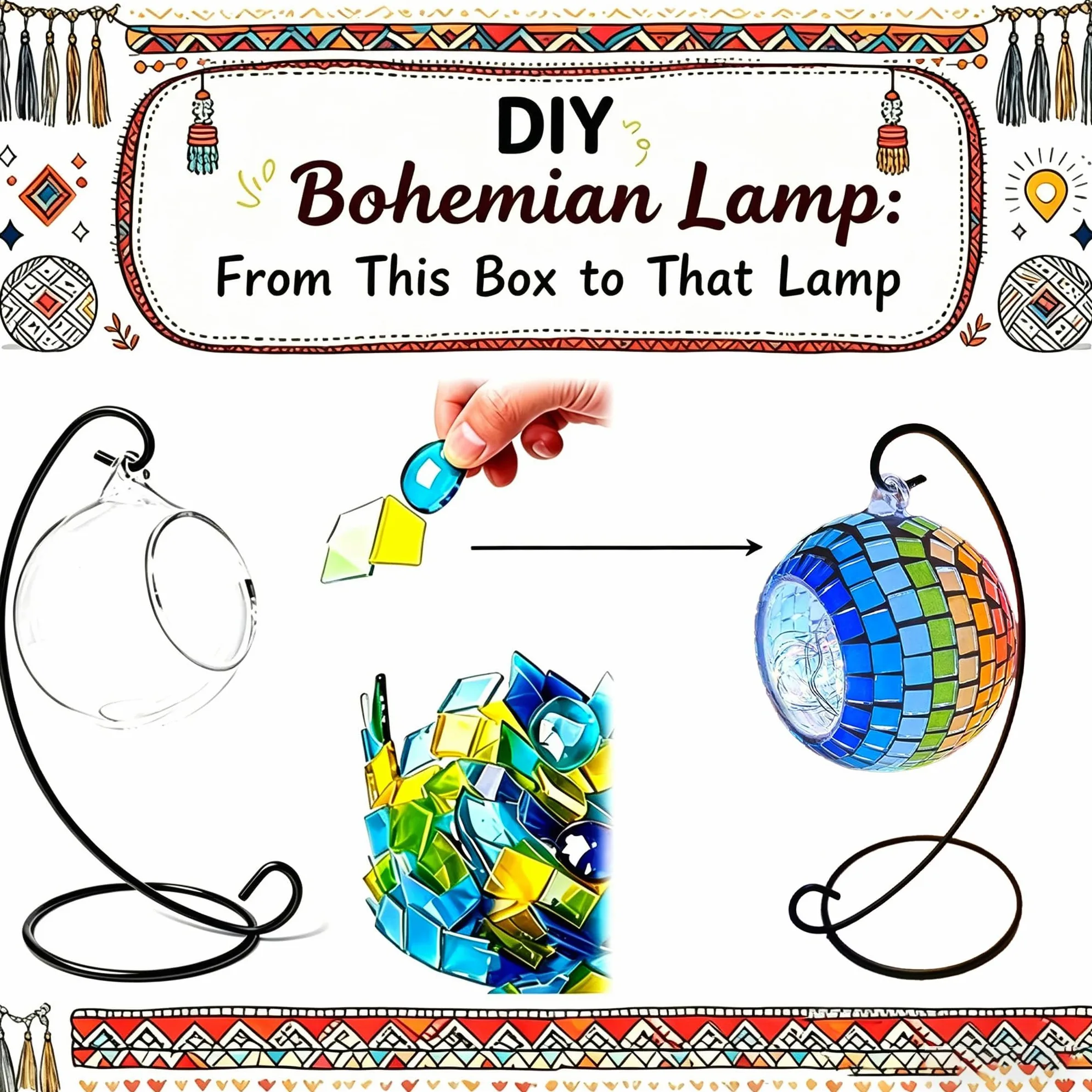 Kit di portacandele a mosaico fai da te con mosaico turco luce notturna con vetro colorato a mosaico fatto a mano lanterna marocchina per la casa soggiorno illuminazione arredamento stile 1
