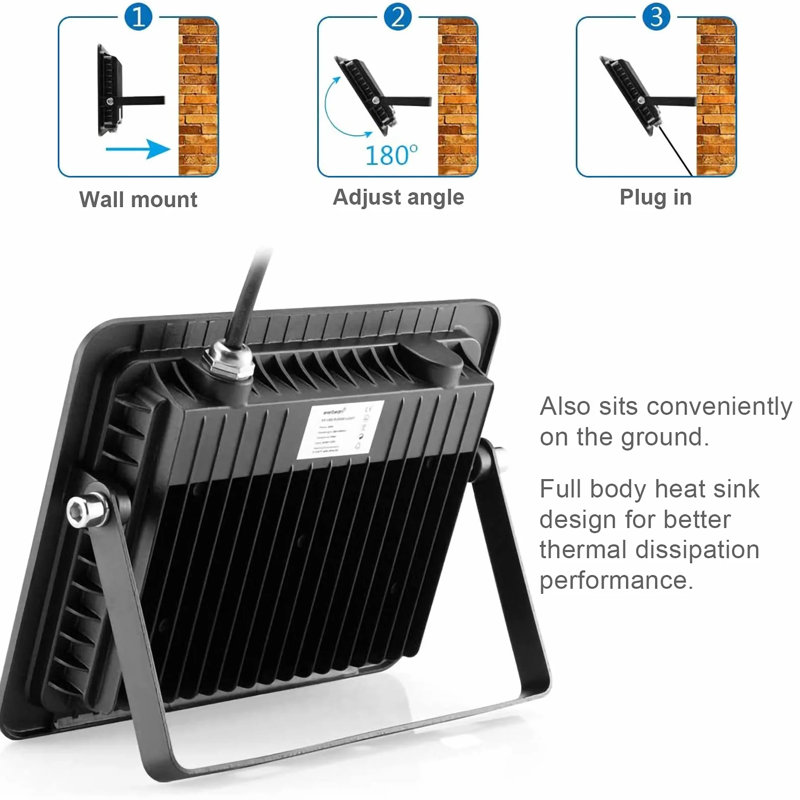 Eleganted Proiettore Luce Nera Blacklight di 100W, lampada UV effetto della luce ultravioletta impermeabile IP66 con l'interruttore acceso/spento per il partito, il DJ, la fase