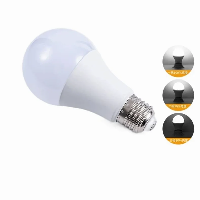 Luci 20 Pezzi/Lotto LED Lampadina dimmerabile a Tre stadi A50/A60 E27 Lampadina LED Lampada di Illuminazione a LED per Uso Domestico Lampadine per Uso Domestico in plastica + Alluminio