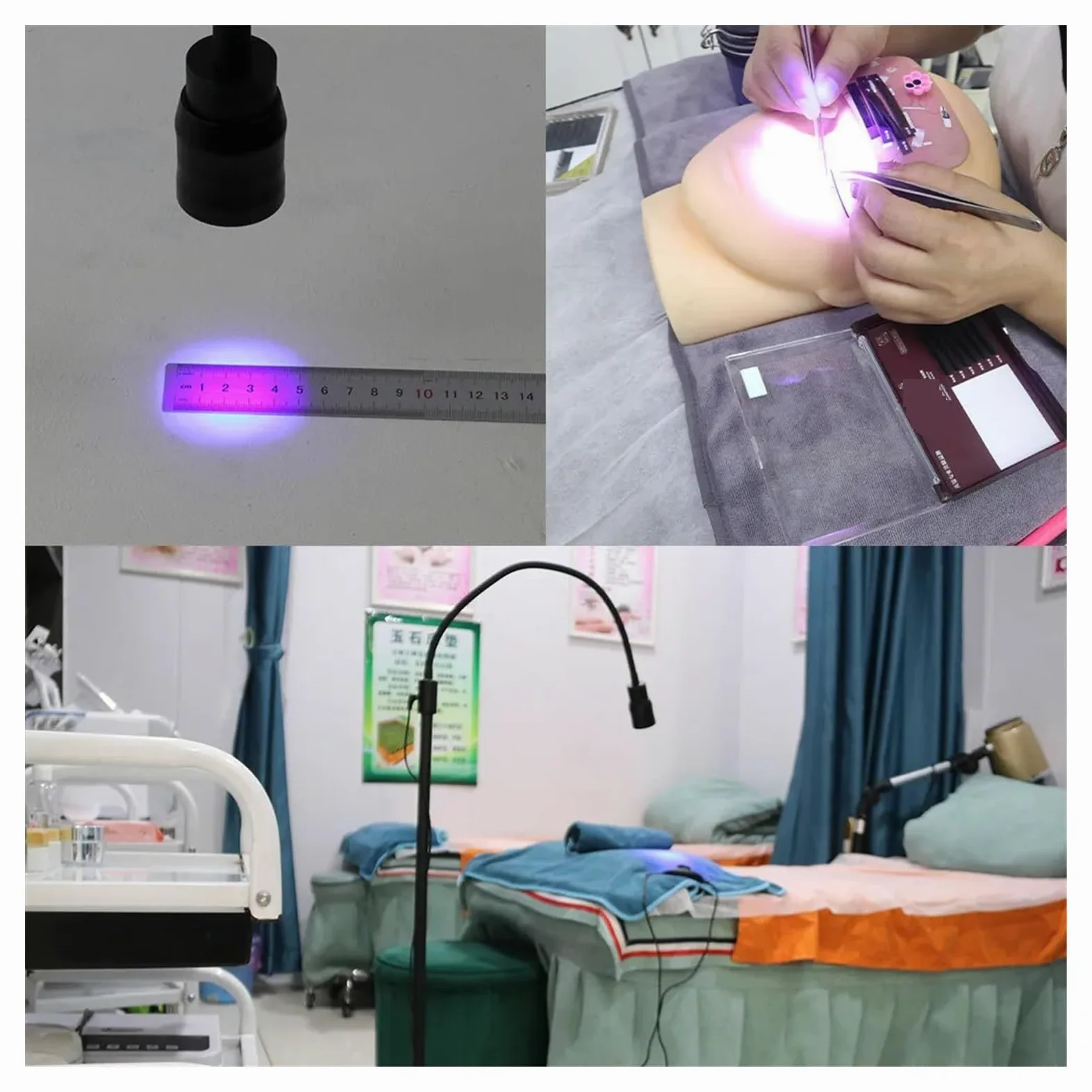 Lampada per polimerizzazione UV USB 5W LED Viola Luce UV Ciglia Bellezza Colla for unghie Polimerizzazione rapida Innesto di ciglia finte Lampada UV dimmerabile al tocco