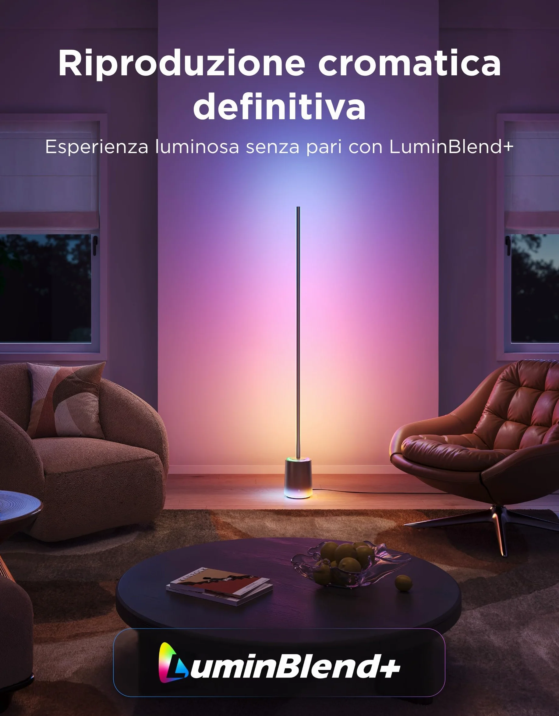 Govee Lampada da Terra 3 RGBIC, Luci LED Compatibile con Alexa e Matter, 152cm Dimmerabile 2100lm con Telecomando e APP, 100 Modalità, Lampada per Comodino, Camera da Letto e Salotto, Nero
