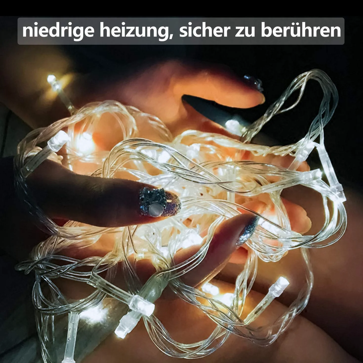 Sonnewelt Catena luminosa a LED, 100 m, 400 LED, luce bianca fredda, impermeabile, alimentata con spina, 8 modalità, funzione di memoria, decorazione per interni ed esterni