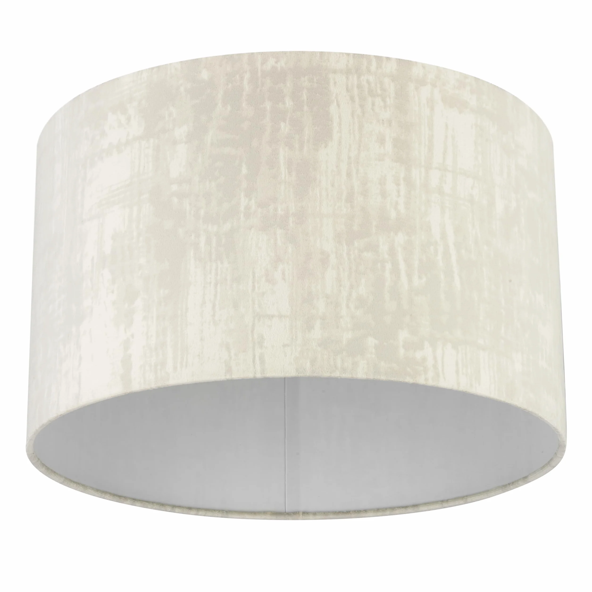 REV Paralume rotondo in stile vintage in cotone di alta qualità, diametro 42 cm, paralume di ricambio per lampada a sospensione e lampada da terra, attacco E27, bianco artico