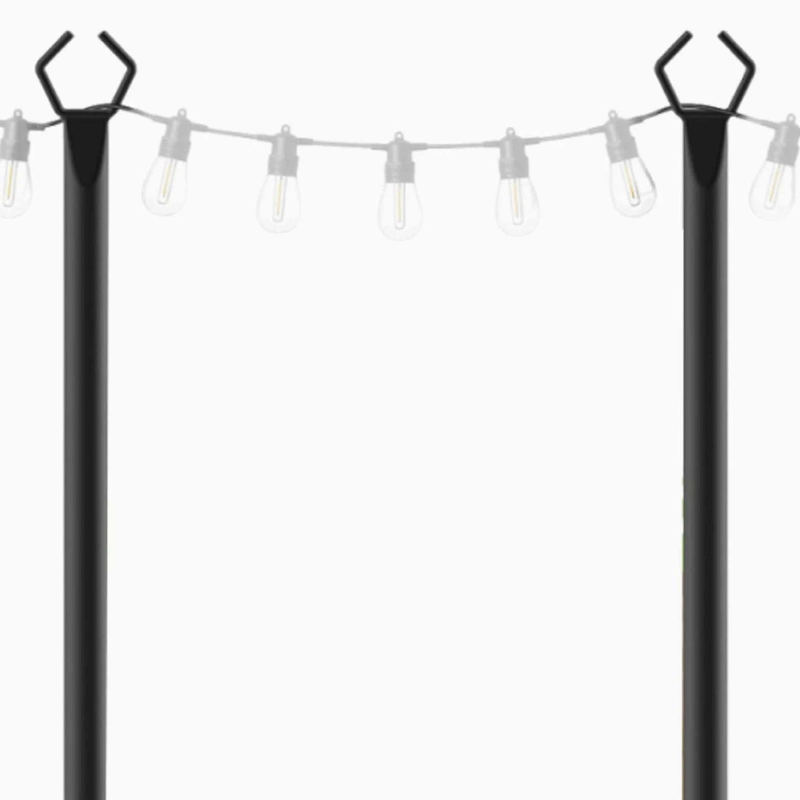 Pali luminosi per esterni, supporto per illuminazione patio, pali per luce da giardino, supporto per luce da prato, robusti pali in metallo, supporto per illuminazione esterna, pali luminosi per
