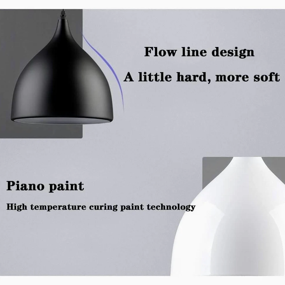 Lampadario Nordico in Metallo Lampada a Forma di Goccia d'Acqua Soffitto Base E27 Testa Singola Comodino NG