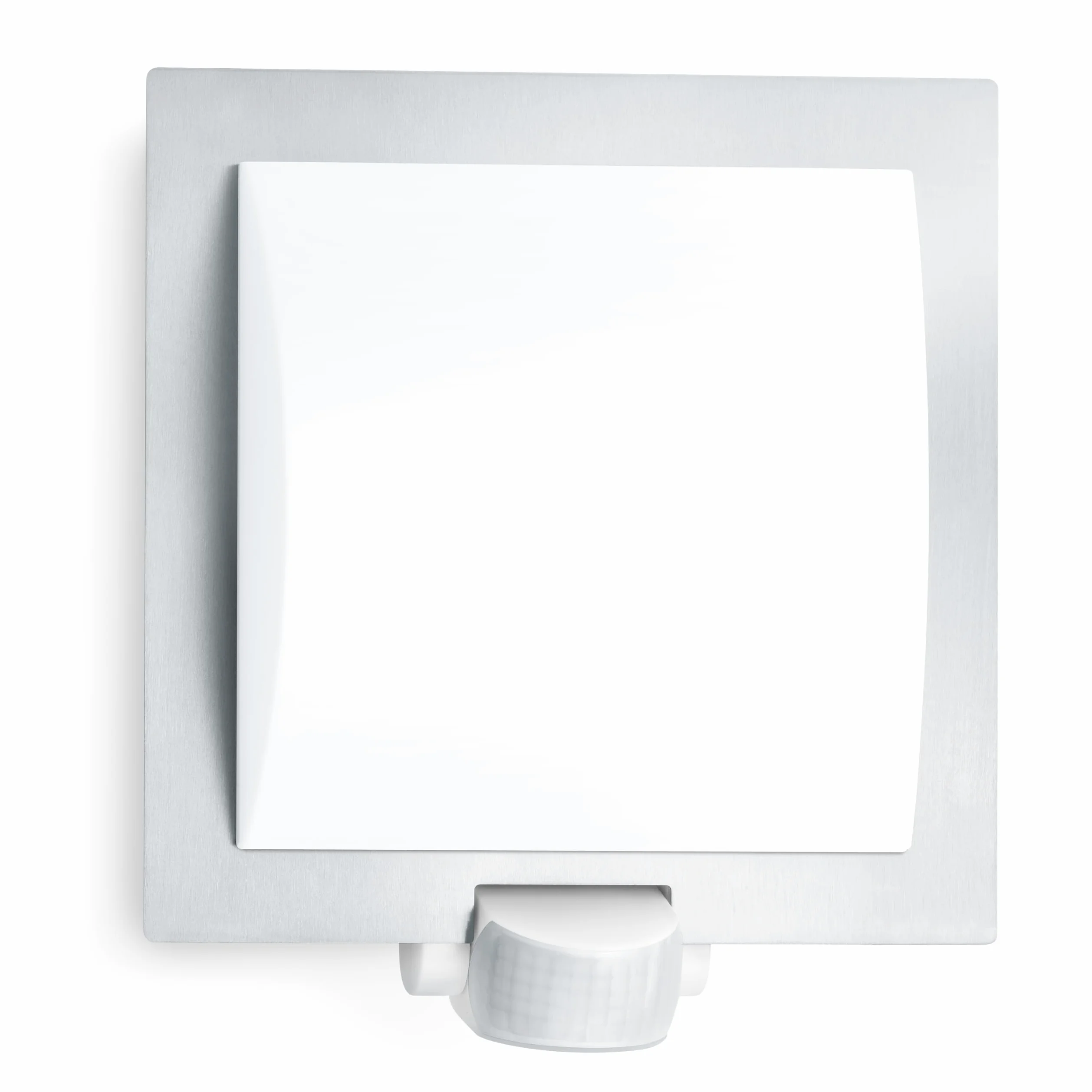 Steinel Lampada da esterni L 20 S inox, lampada da parete con rilevatore di movimento, Sensore a 180°, E27, antiurto