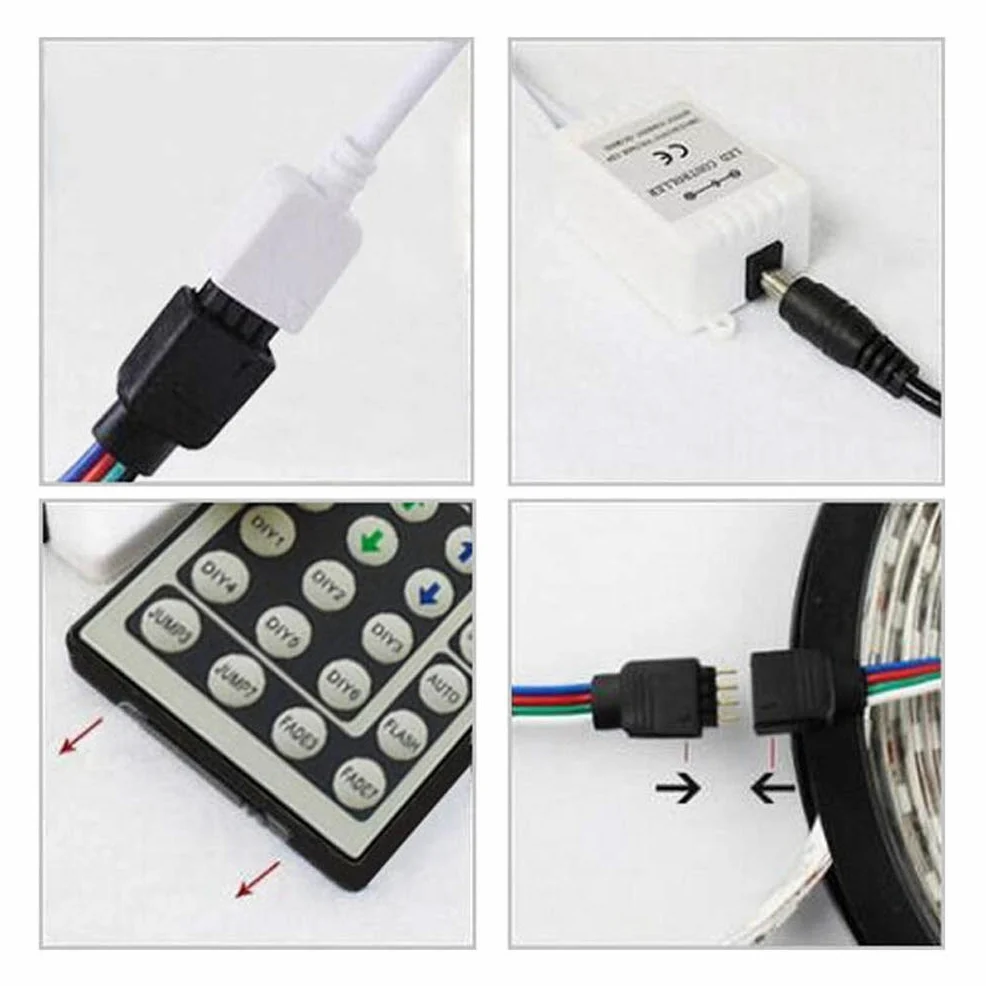 Striscia LED 5M, WiFi Luci LED Colorate Smart Phone Strisce LED Compatibile RGB SMD 5050 Musica SYNC LED Strip Controllo App E 24 Tasti Telecomando RF per Casa Cucina Festa TV Decorazione,10M