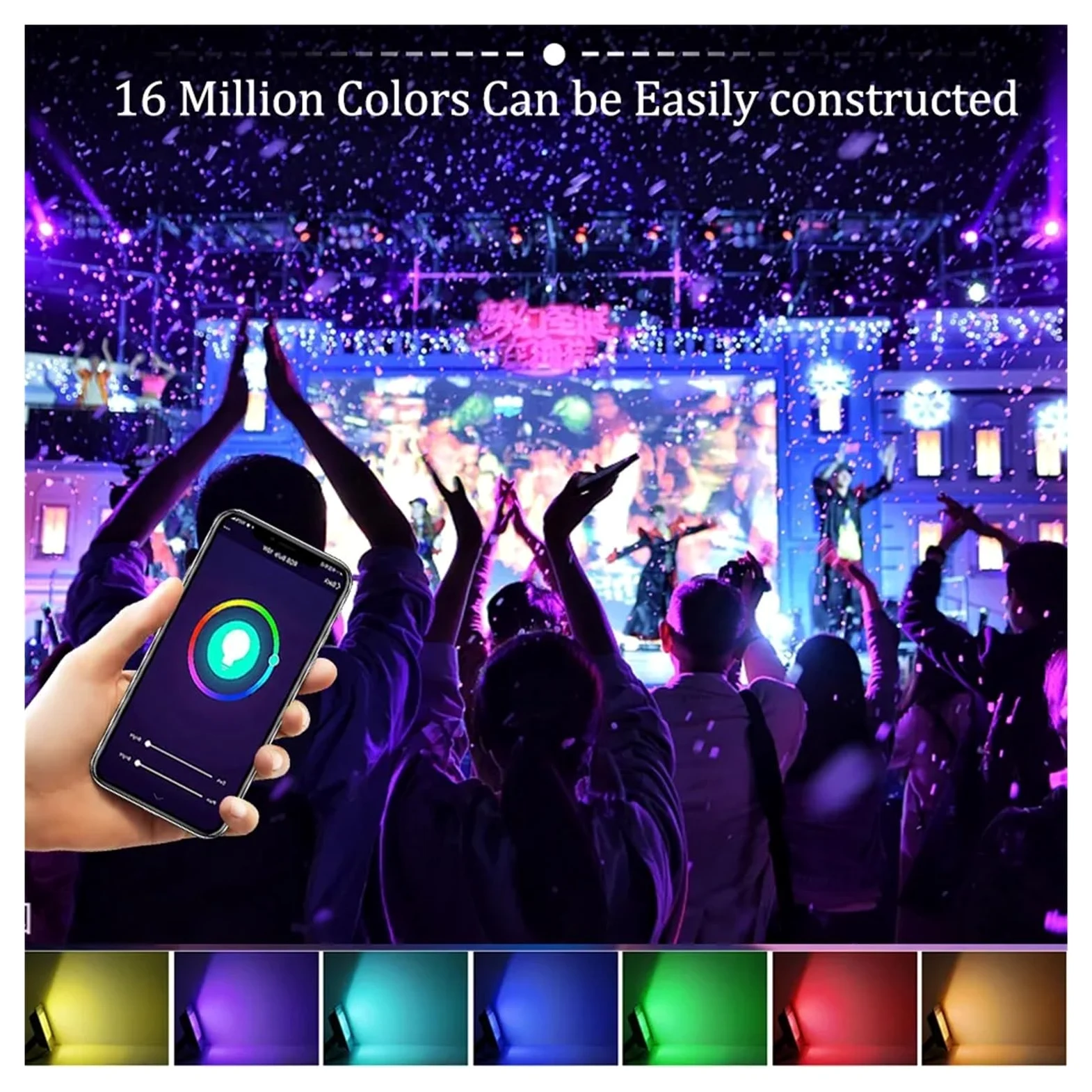 Faretto LED da Esterno, Tuya Smart Proiettore LED Riflettore Illuminazione Esterna 30W 50W 100W RGB Dimmerabile Luce Bianca Calda Fredda Supporto ,per Giardino Corridoio Cortile(With Remote Control,50
