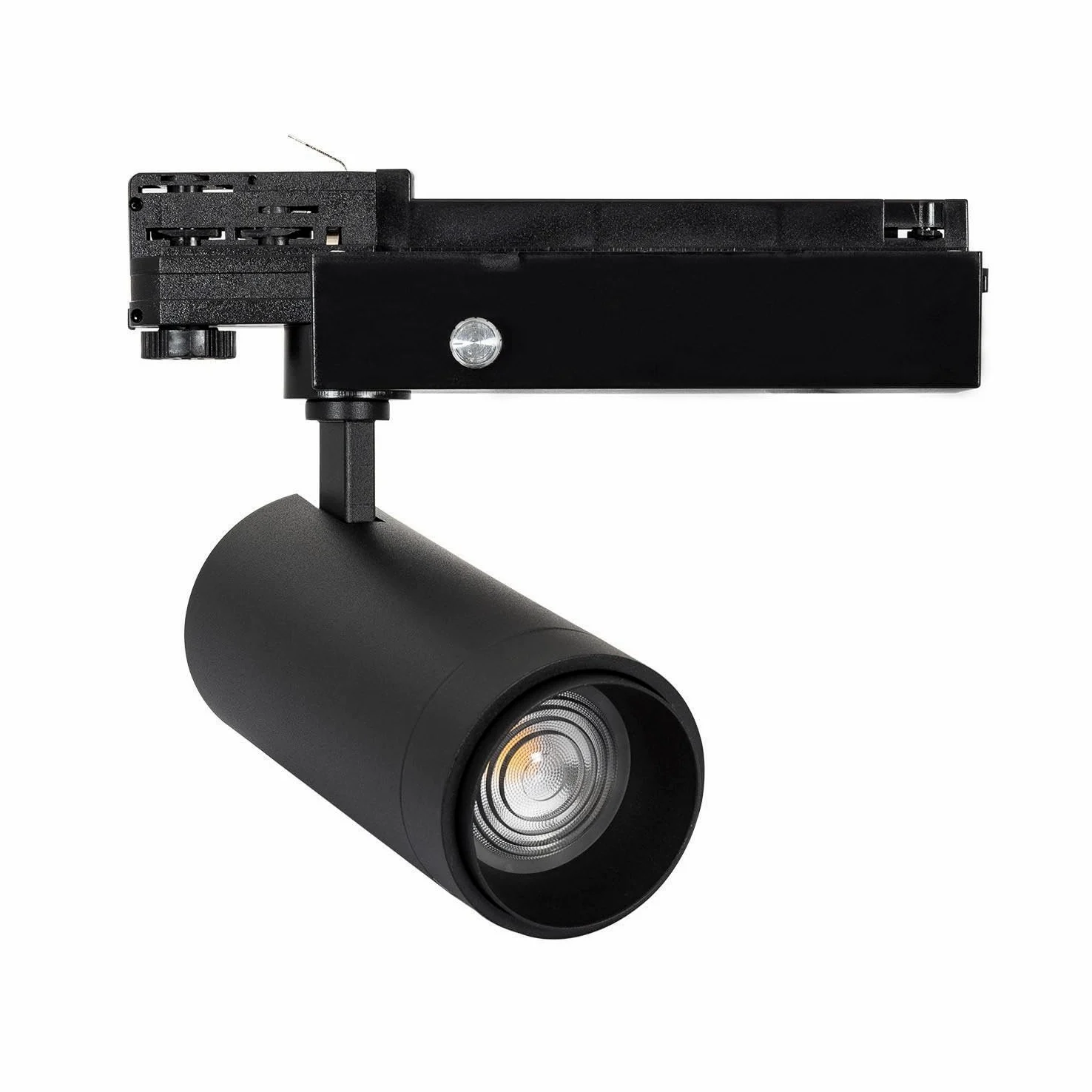 LEDKIA LIGHTING Faretto LED Binario Trifase 30W Regolabile Wolf Multiangolo 15-60º Nero 3000K Bianco Caldo