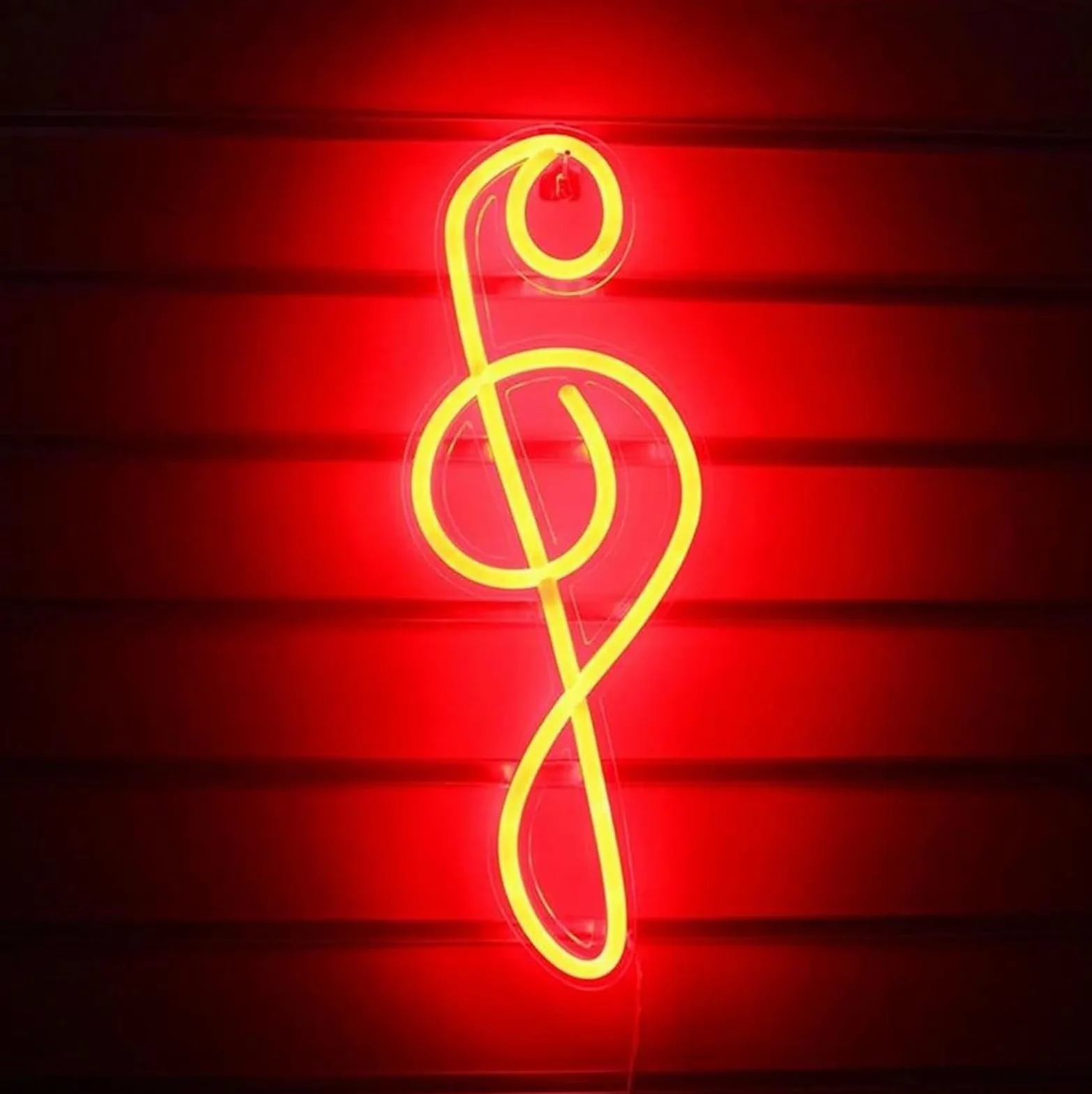 Neon Lampada da parete a LED con insegna al neon a forma di nota musicale per la decorazione di negozi e feste in camera da letto