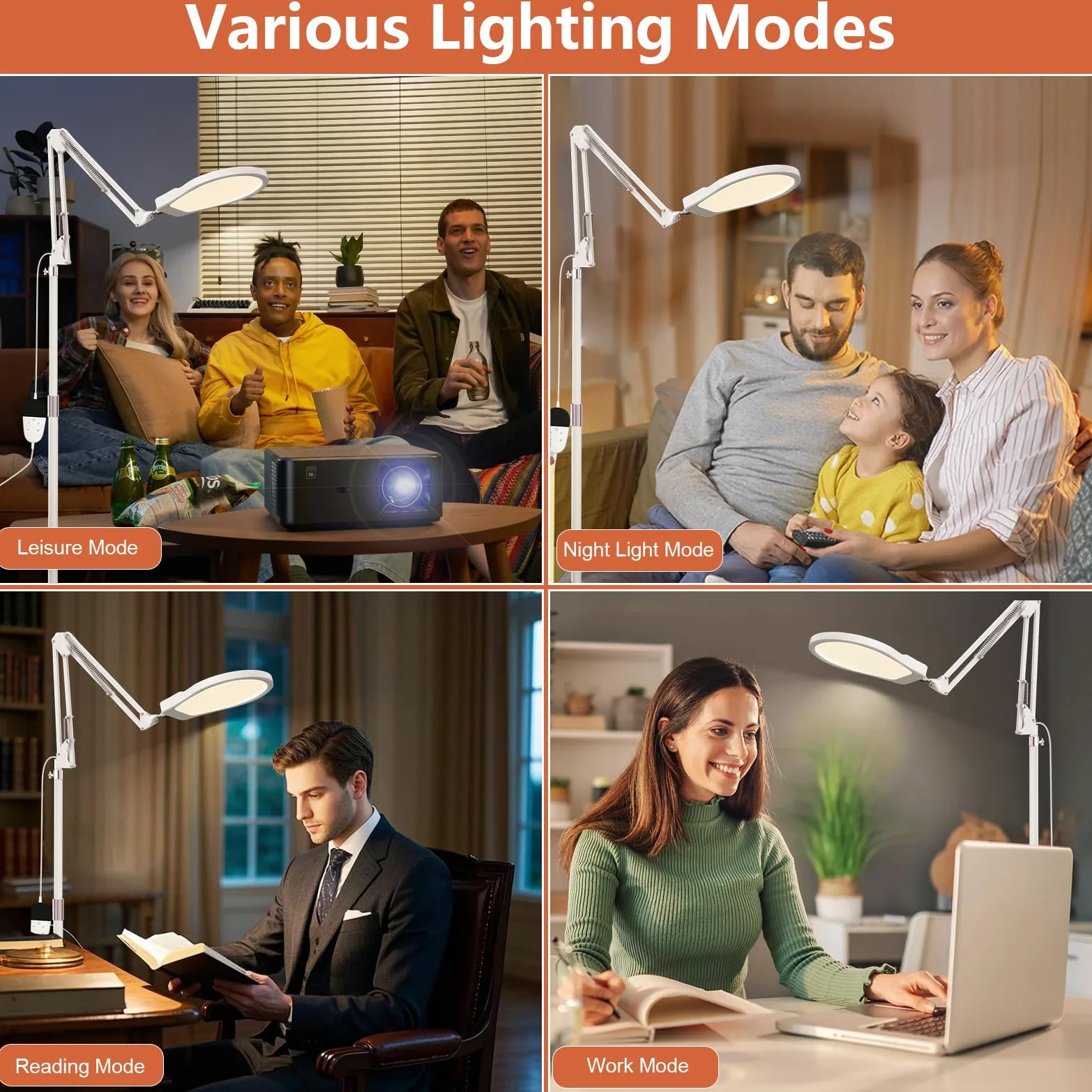 Lampada SAD, Lampada SAD 3 in 1, Lampada Daylight Luce con Telecomando, Daylight Lampada per Lettura/Ufficio/Casa (Bianca)
