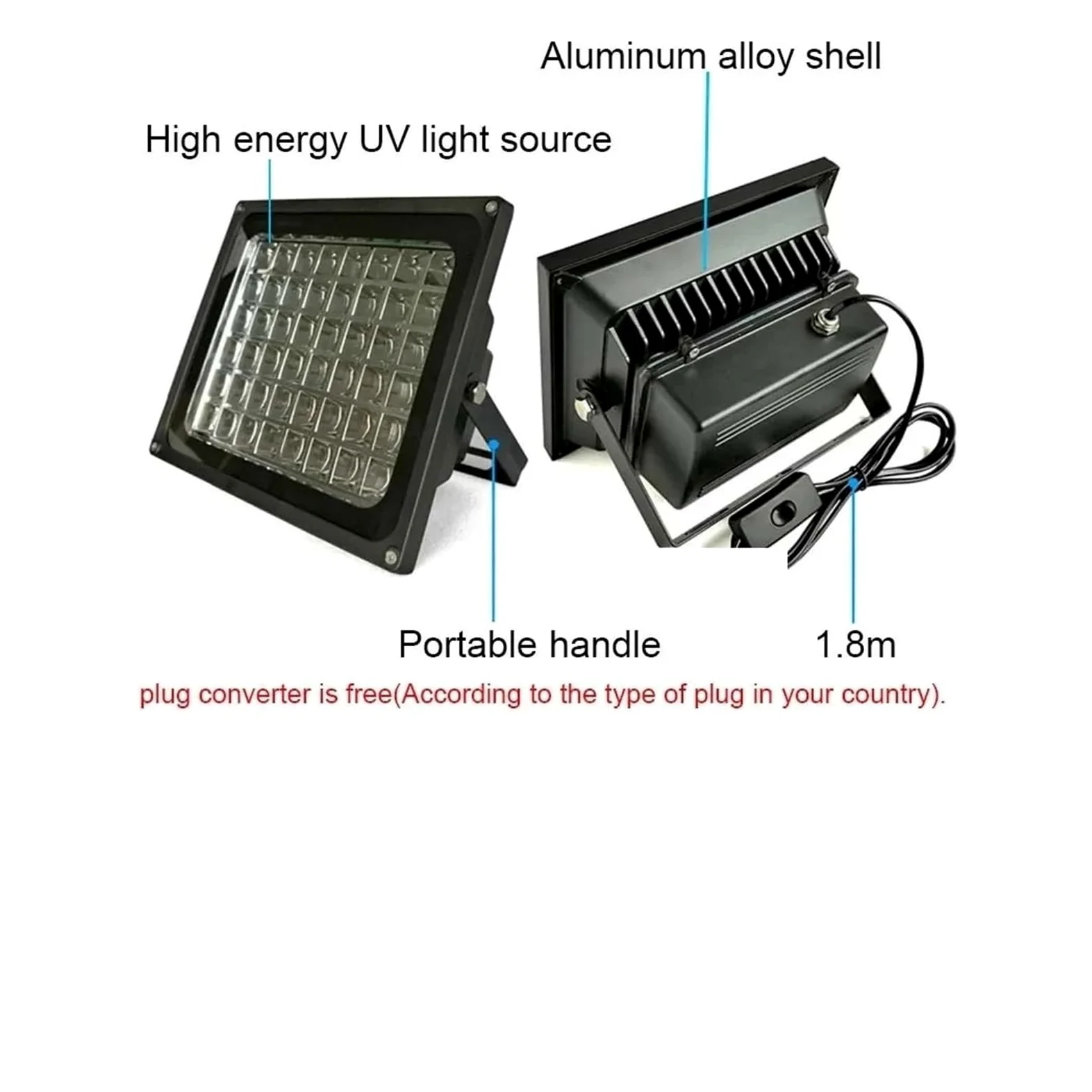 Luce LED UV, 50W 100W LED UV Resina Che Cura Luce 405nm 395nm 365nm Lampada A Raggi Ultravioletti for SLA DLP 3D Stampante Resina PCB riparazione Olio Verde Lavoro Manuale FAI DA TE Che Cura per unghi