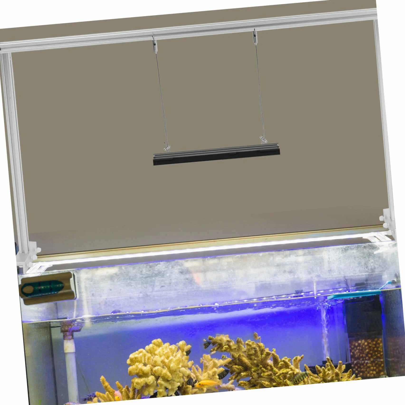 GLEAVI 1 Set supporto luce acquario portalampada per acquari accessori per acquari terrario portalampada a sospensione per acquario supporto per luce dell'acquario Lega di alluminio