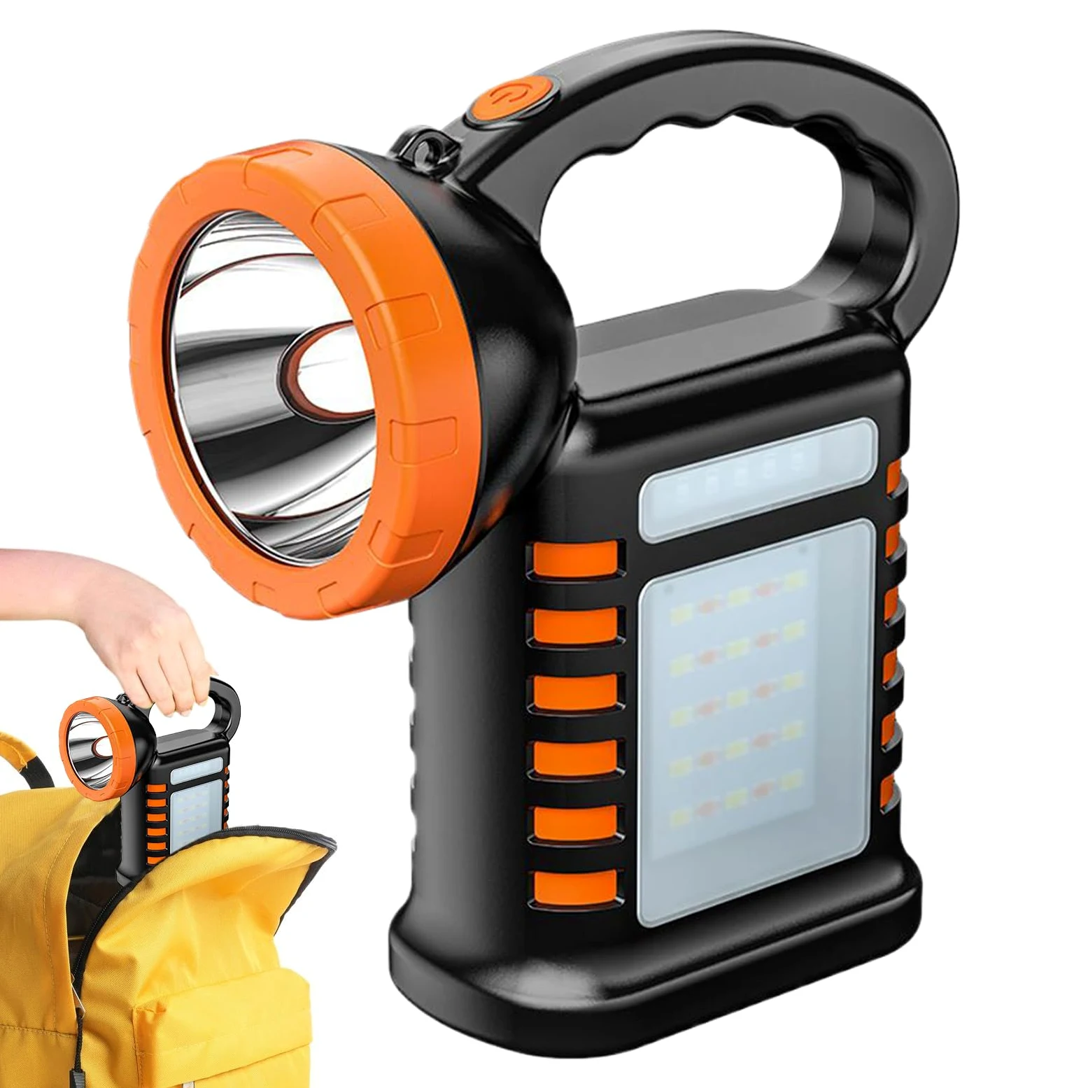 Torcia Solare Lampada Impermeabile Luminosa | Luce da lavoro LED a mano per esterni per Interni Casa Escursioni Pesca Blackout Uso Notturno