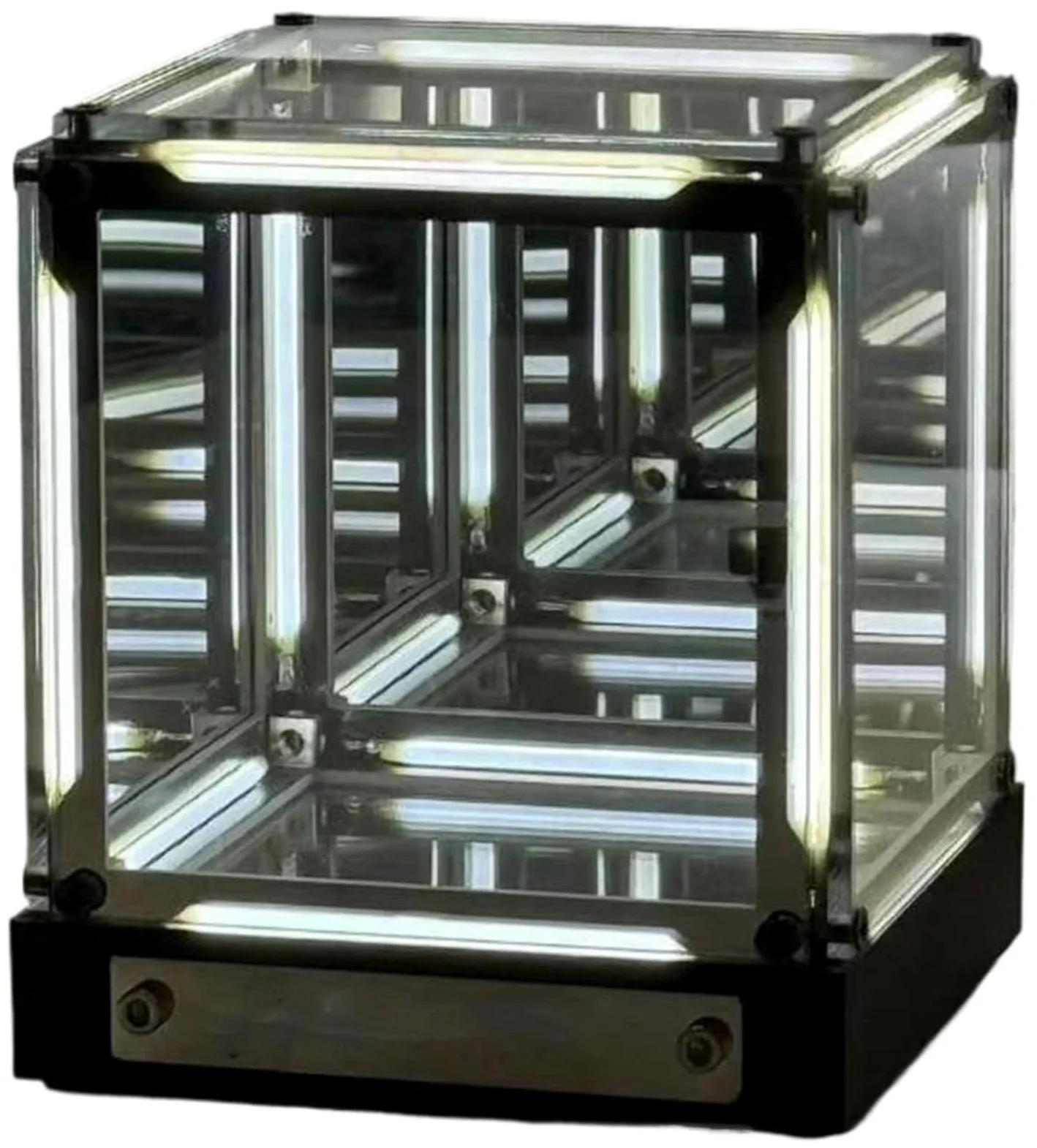 Lampada Infinite Space Abyss, Cubo Tesseract 4D Infinite Space Abyss Light Touch Dimmerabile Cubi Specchio Infinity Ricaricabile LED Hyper Cube Luce Notturna(White)