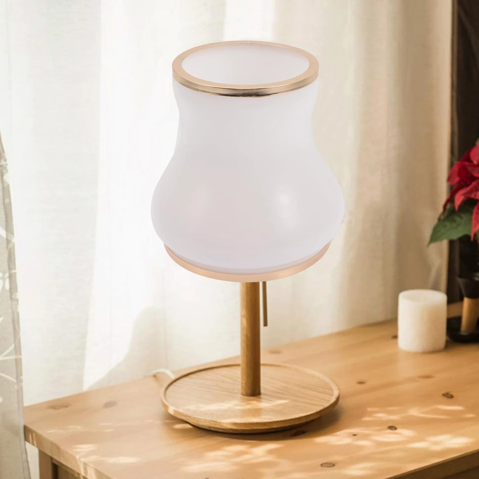 TIDTALEO Paralume in Vetro Bianco per Lampada da Interno E14 Coprilampada Piccolo Foro 3 CM Sostituzione Vetro per Lampada da Soffitto e Applique Accessorio Illuminazione Casa