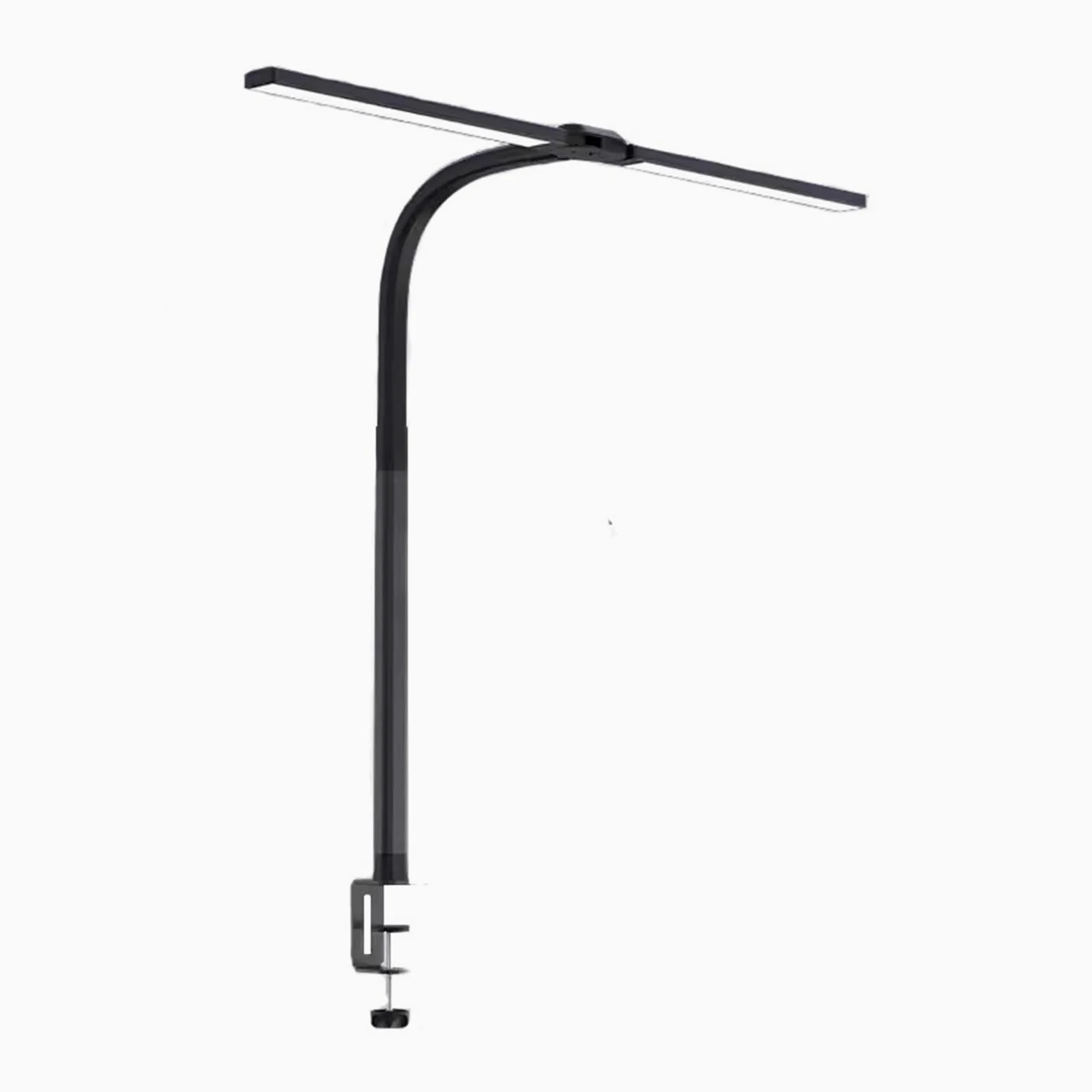 Lampade da scrivania Lampada da scrivania a morsetto, lampada a LED a doppia testa, 10 modalità di illuminazione e livelli di luminosità, collo cigno flessibile per monitor, lampade protezione degli