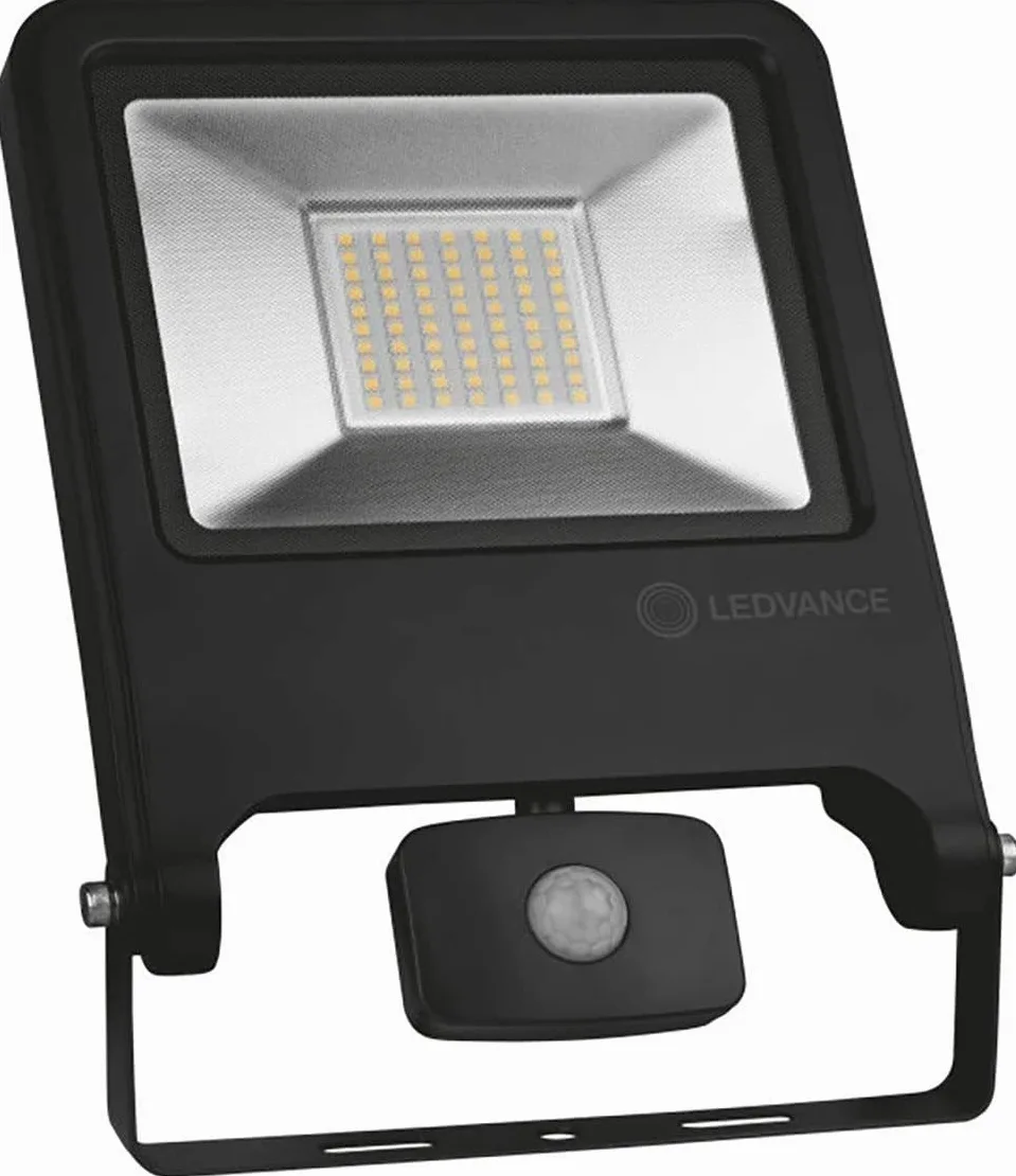 LEDVANCE Faro Proiettore Con Sensore Di Movimento 50W 4500lm Luce Naturale 4000k Corpo Nero