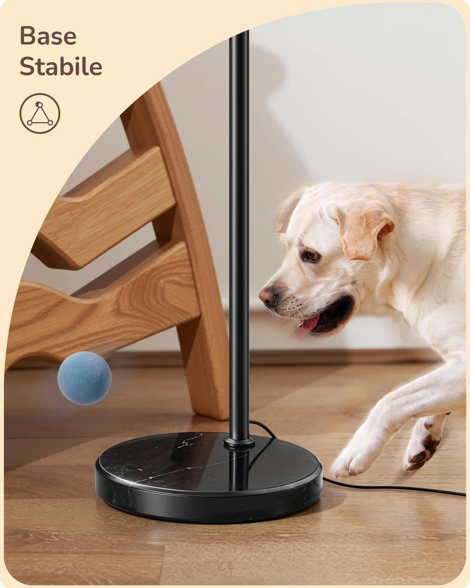 EDISHINE Lampada da Terra per Soggiorno, Altezza Regolabile 143-176 cm, Lampada ad Arco con Testa Rotante, Struttura in Metallo, Telecomando Magnetico, Dimmerabile, Attacco E27 con LED 9W Inclusa