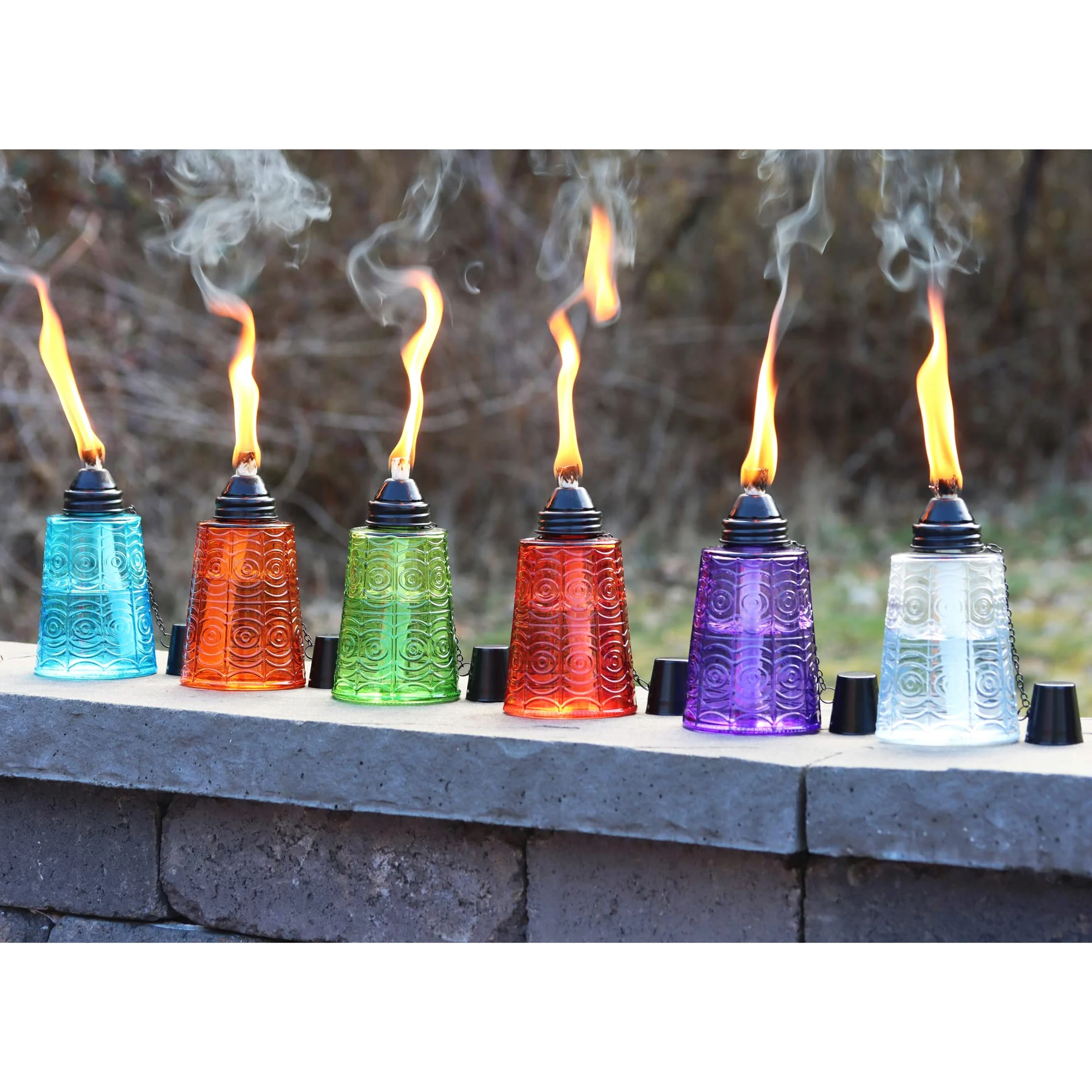 Seraphic Set di 3 torce da tavolo alla citronella per patio esterno, 473,6 g, candele decorative alla citronella, per terrazza esterna, giardino, feste, set da 3 pezzi