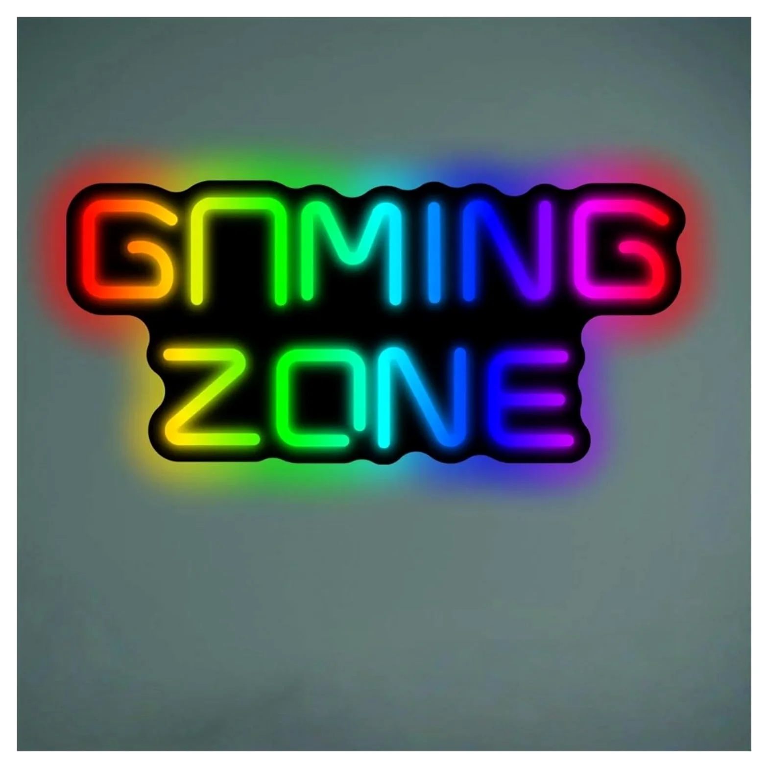 Insegna al Neon LED Insegna Al Neon Gaming Zone Con Luce Dimmerabile Per Sala Giochi Taverna, Camera Da Letto Amante Dei Videogiochi Negozio Festa Decorazione 40.6cmx18.6cm