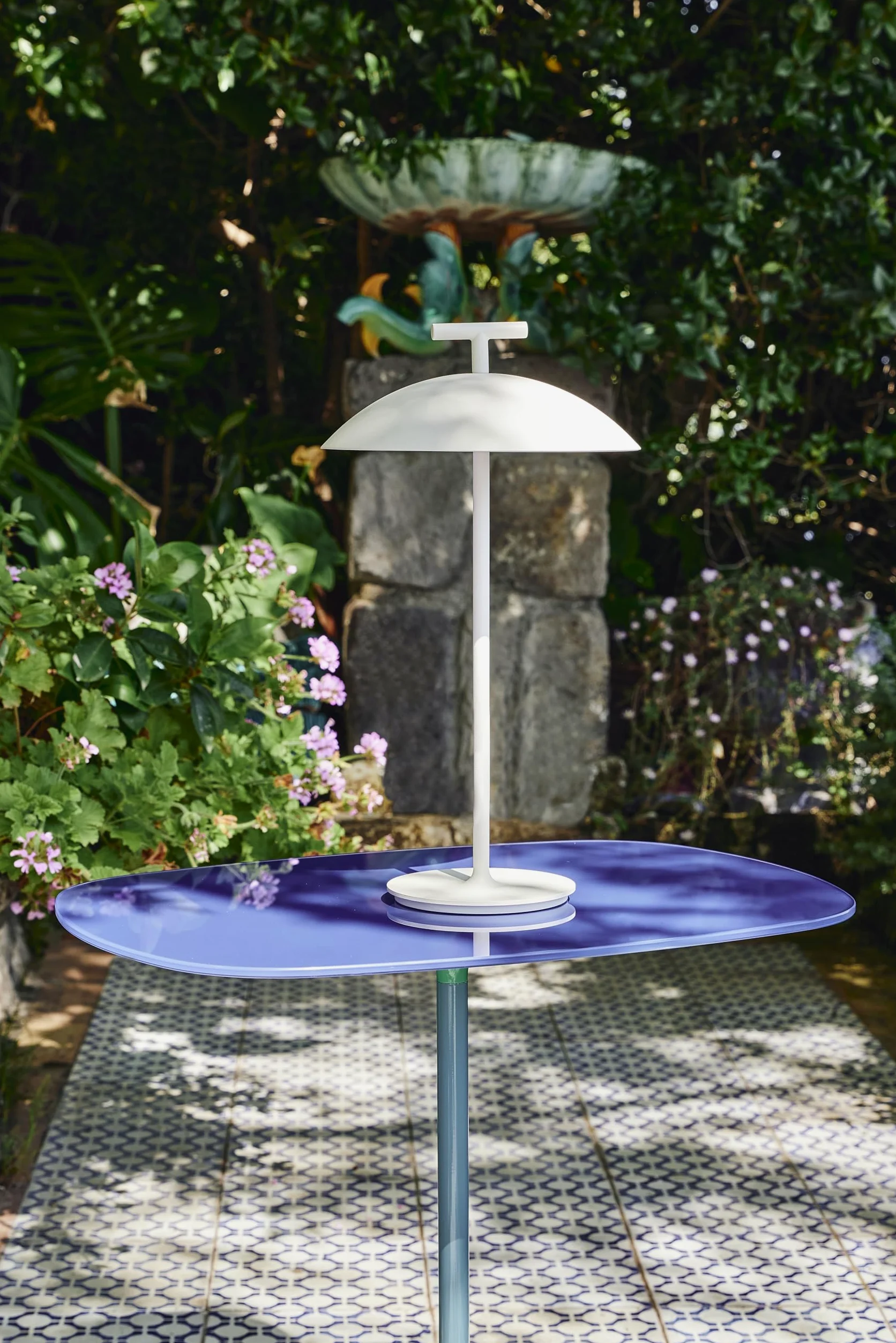 Kartell Lampada da Esterno dimmerabile Ricaricabile, Bianco, H 36.5 cm