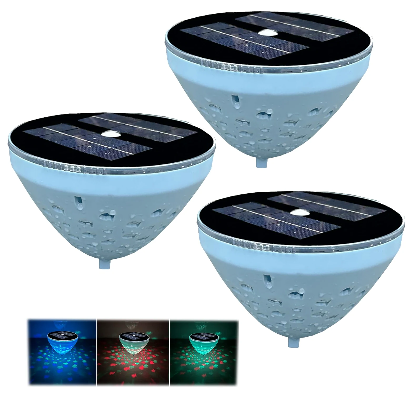 Luce Solare Galleggiante Per Piscina Con Proiezione Di Pesci Cambia Colore | La lampada sigillata offre 5 modalità per creare atmosfera serale nello stagno, nella vasca, in giardino e sul patio(3pcs)
