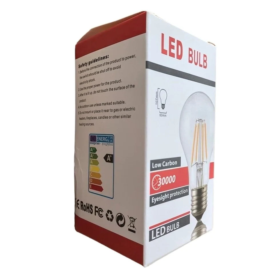 Illuminazione, Confezione da 20, Lampadina Decorativa a LED retrò AC220V E27 1W/3W S14 LED per Esterni, lampadine per Uso Domestico