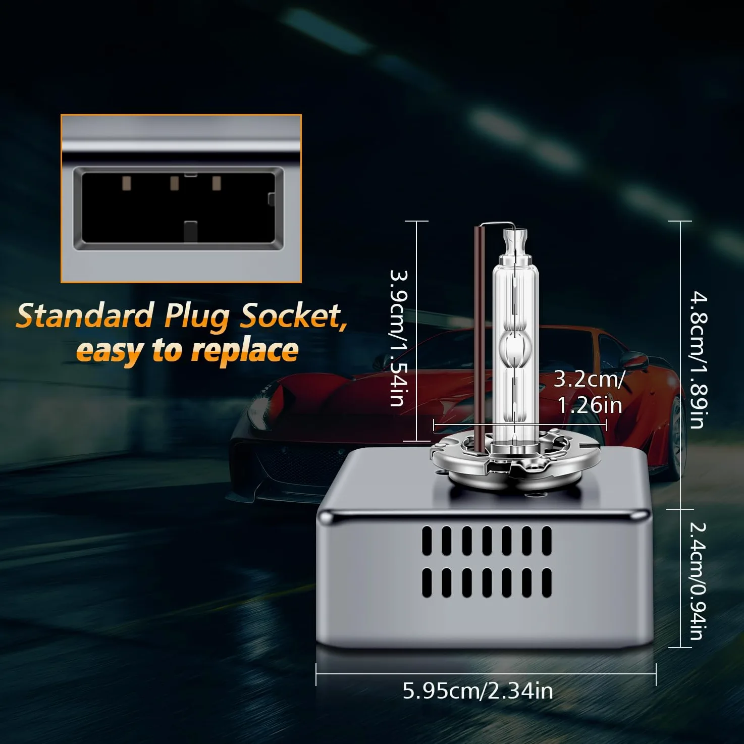 Lampade Xenon D5S 25W 4300K Bianco Caldo 12V HID Fari Auto Abbagliante/Anabbagliante, 2 Pezzi
