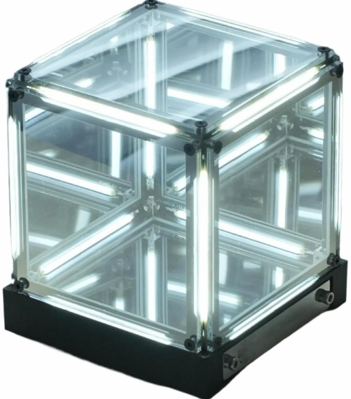Lampada Infinite Space Abyss, Cubo Tesseract 4D Infinite Space Abyss Light Touch Dimmerabile Cubi Specchio Infinity Ricaricabile LED Hyper Cube Luce Notturna(White)